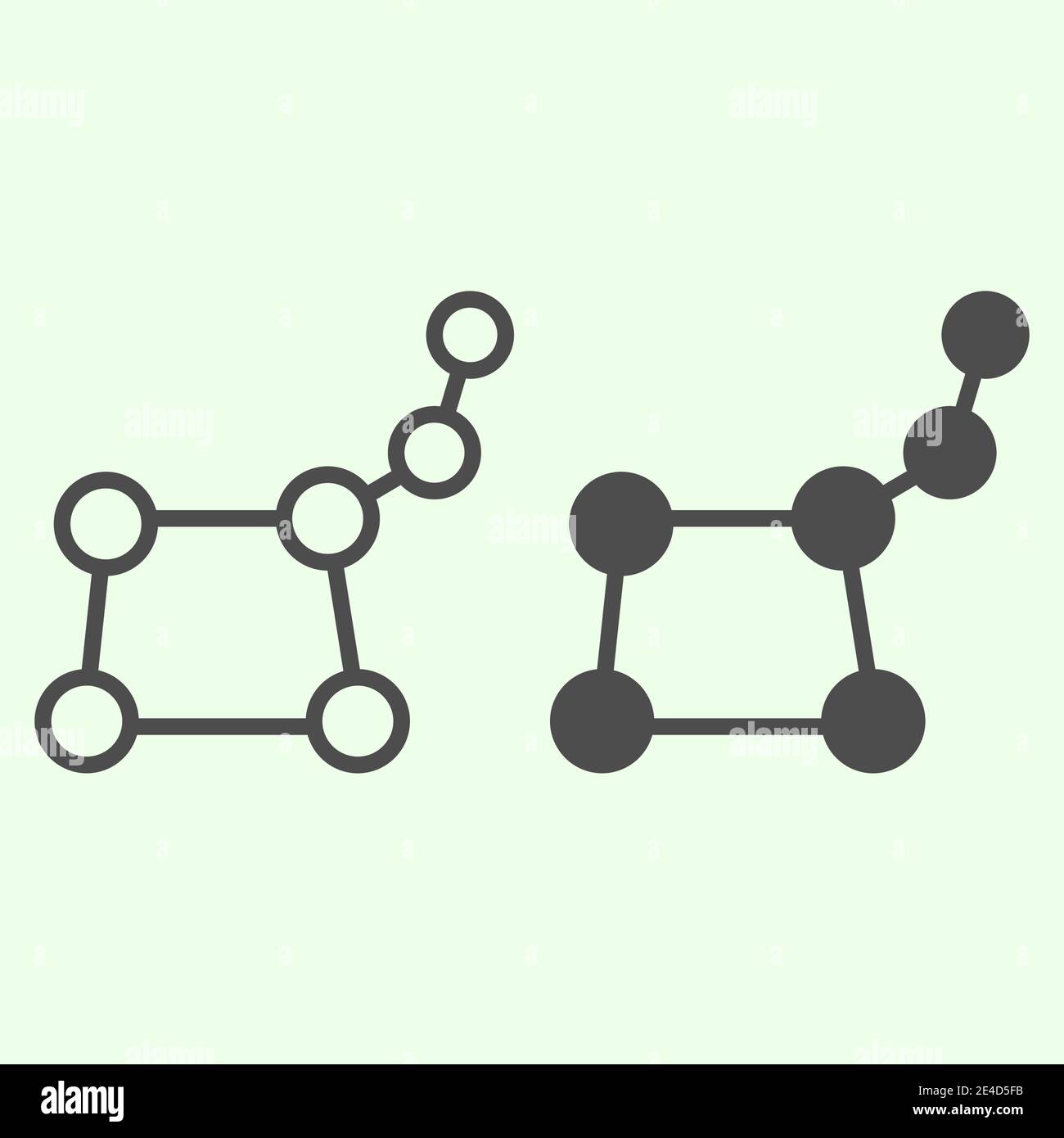 Ligne de constellation d'étoiles et icône pleine. La constellation du Grand Ours présente un pictogramme de style sur fond blanc. Espace et Astronomie signes pour mobile Illustration de Vecteur