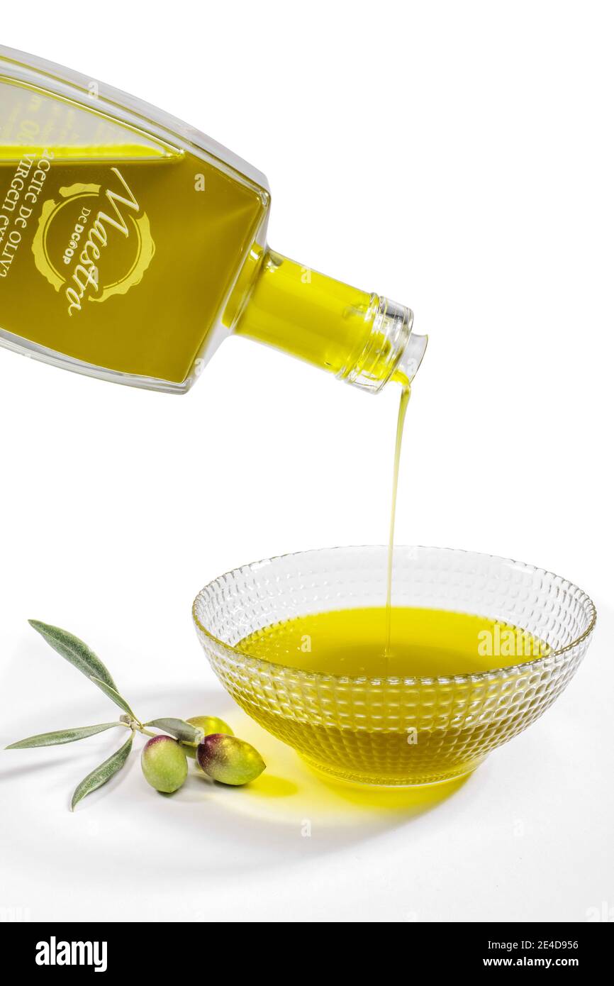 L'huile d'olive extra vierge. Andalousie, Espagne du sud Europe Banque D'Images