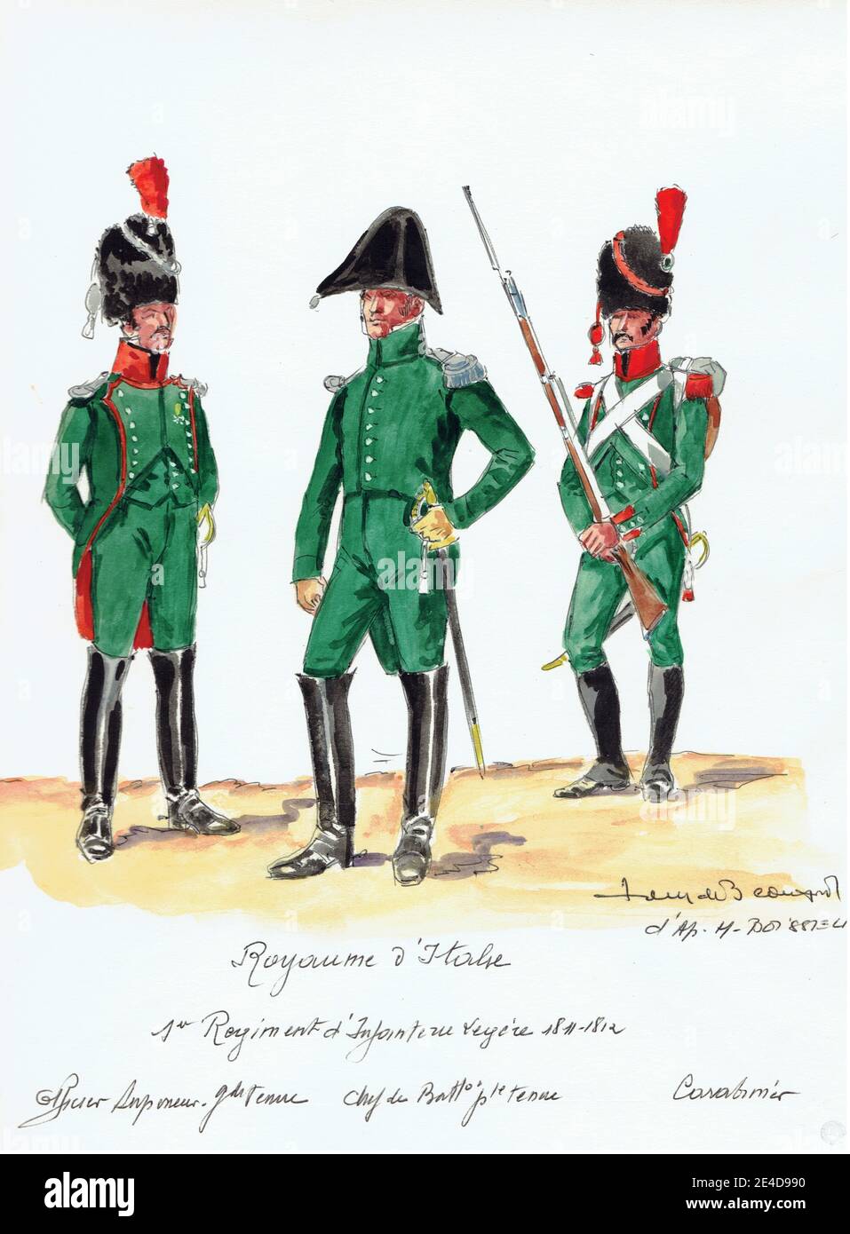 soldats du 1er régiment d'infanterie légère extraterrestre Banque D'Images