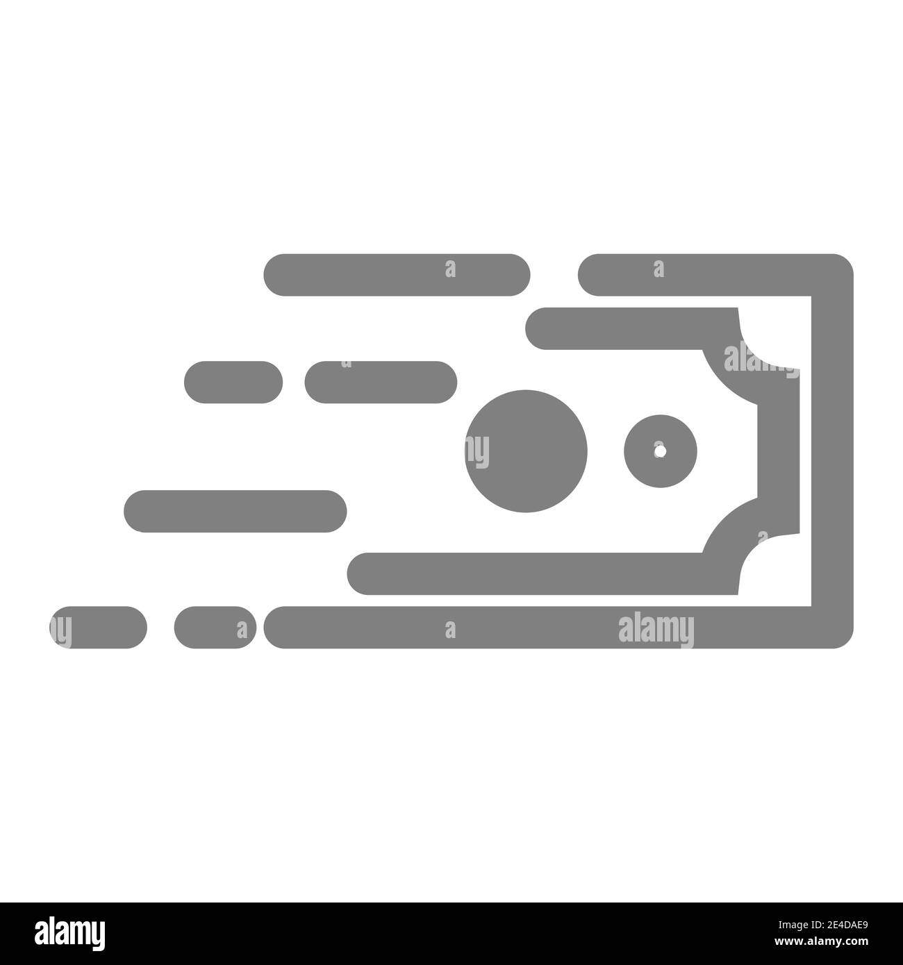 Icône de flux d'argent solide. Illustration du vecteur de devise isolée sur blanc. Design de style glyphe, conçu pour le Web et les applications. SPE 10. Illustration de Vecteur