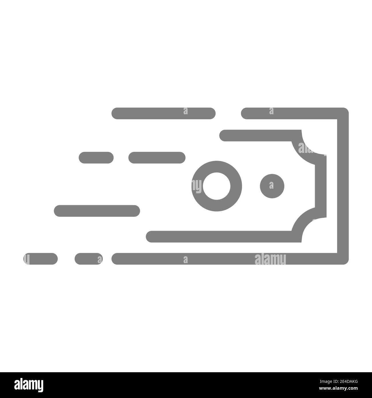 Icône de ligne de flux d'argent. Illustration du vecteur de devise isolée sur blanc. Design de style Cash Outline, conçu pour le Web et l'application. SPE 10. Illustration de Vecteur