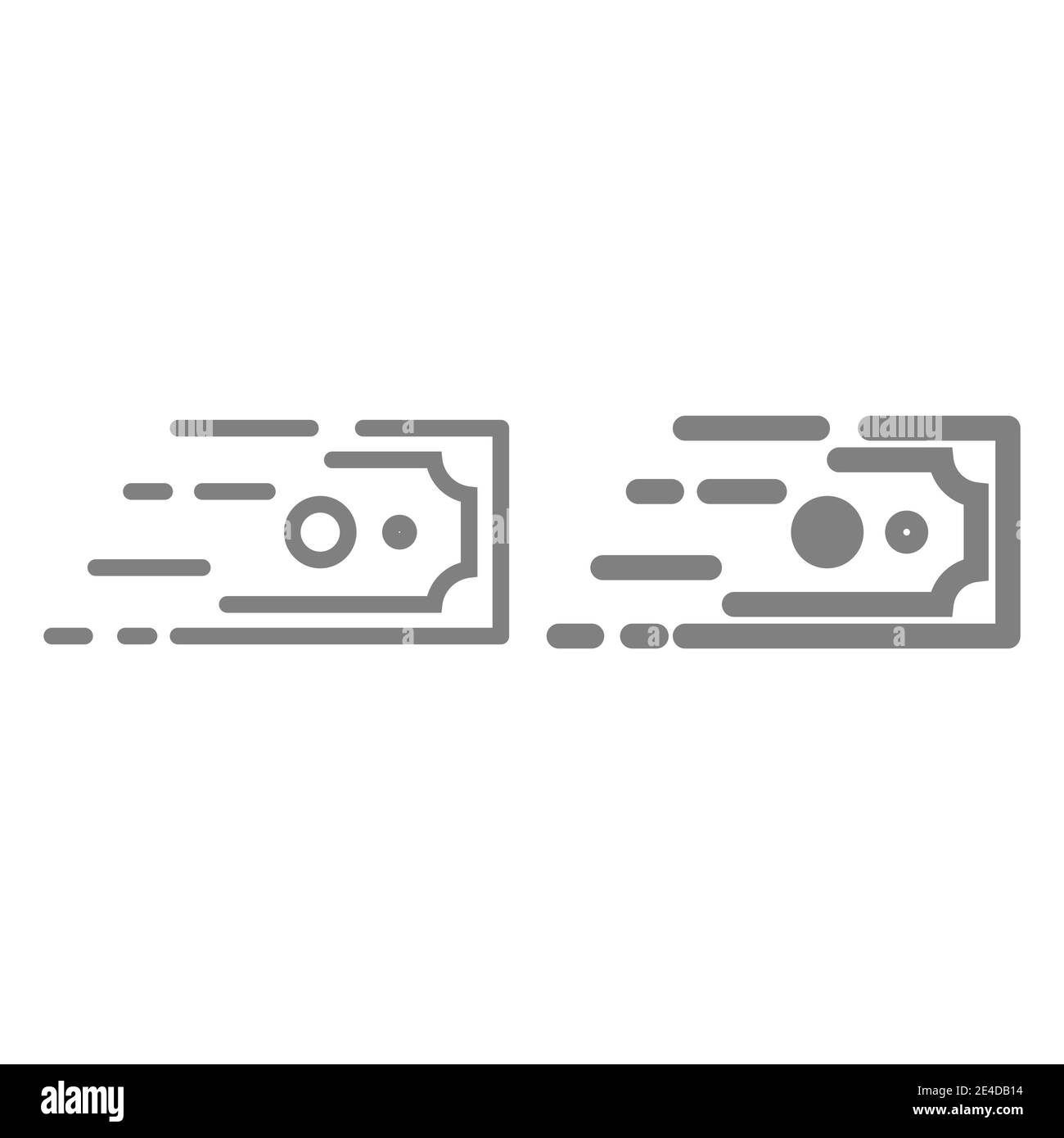 Ligne de flux d'argent et icône de glyphe. Illustration du vecteur de devise isolée sur blanc. Design de style Cash Outline, conçu pour le Web et l'application. SPE 10. Illustration de Vecteur