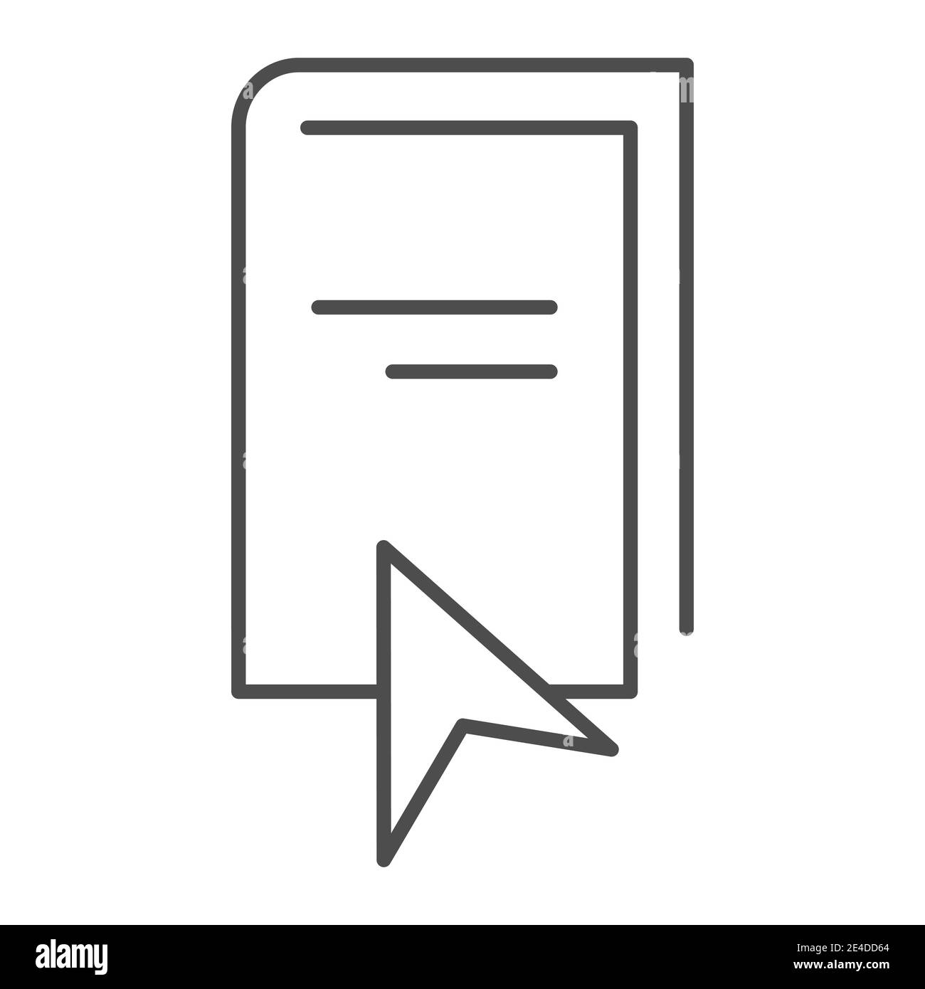 Icône de ligne mince du livre électronique. Illustration vectorielle eLearning isolée sur blanc. Design électronique de style livre et contour de curseur, conçu pour le Web et l'application. EPS Illustration de Vecteur