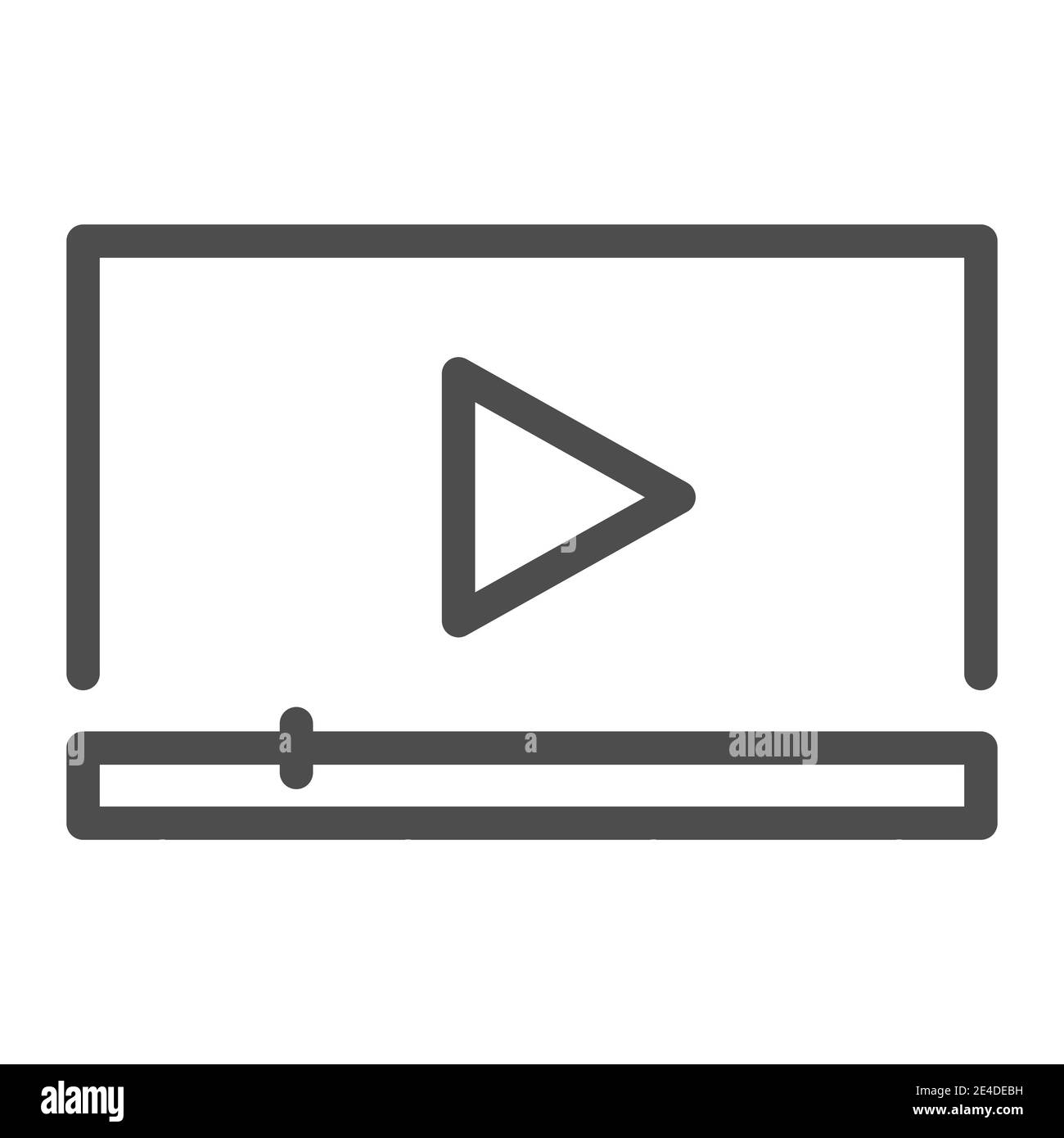 Icône de ligne de lecture vidéo. Illustration vectorielle de lecteur multimédia isolée sur blanc. Design de style « Movie Player Outline », conçu pour le Web et les applications. SPE 10. Illustration de Vecteur