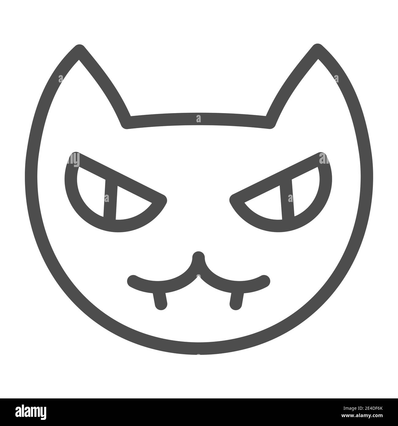 Icône de ligne de face de chat. Illustration vectorielle de masque animal isolée sur blanc. Design de style PET, conçu pour le Web et l'application. SPE 10. Illustration de Vecteur