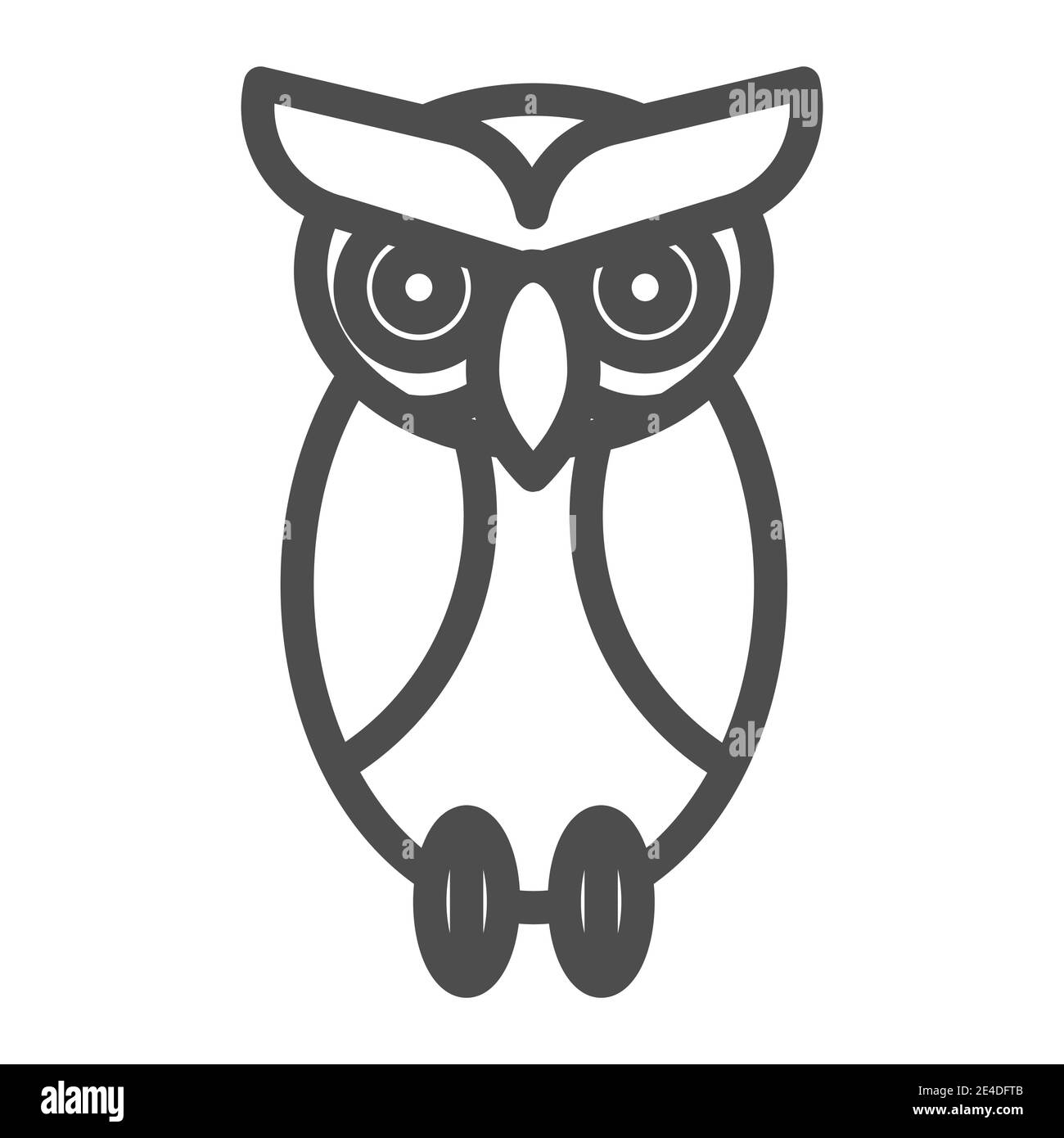 Icône de ligne hibou. Illustration de vecteur Web d'oiseau isolée sur blanc. Motif animal, conçu pour le Web et l'application. SPE 10. Illustration de Vecteur