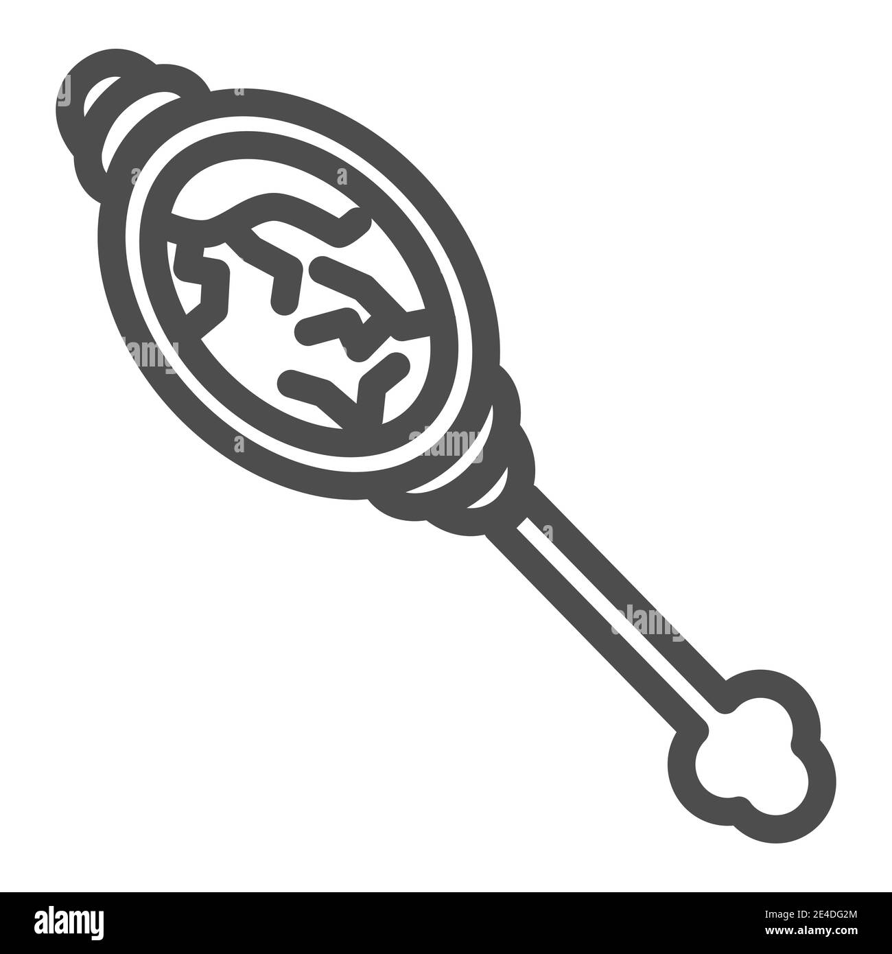 Icône de ligne de symétrie brisée. Illustration du vecteur web miroir à main isolée sur blanc. Design rétro avec contour miroir, conçu pour le Web et les applications. SPE 10. Illustration de Vecteur