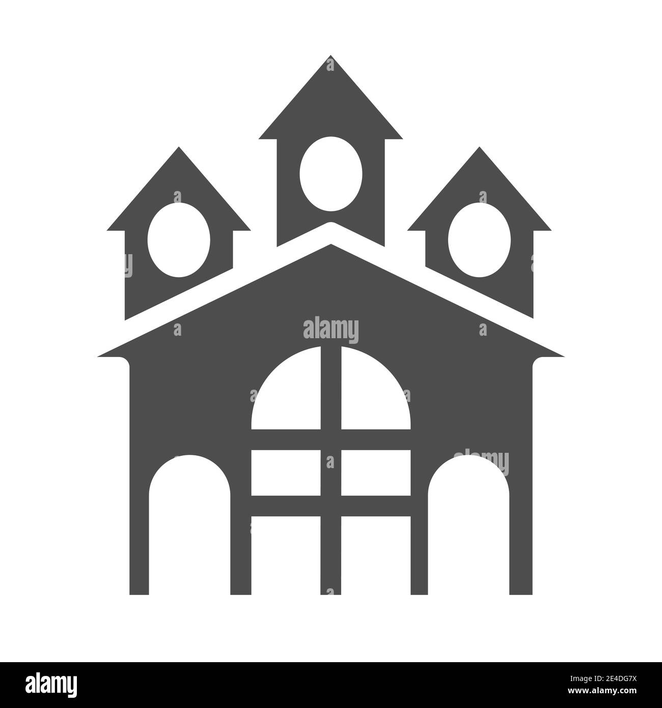 Icône fort solide. Illustration vectorielle de château isolée sur blanc. Design de style glyphe de fief, conçu pour le Web et les applications. SPE 10. Illustration de Vecteur