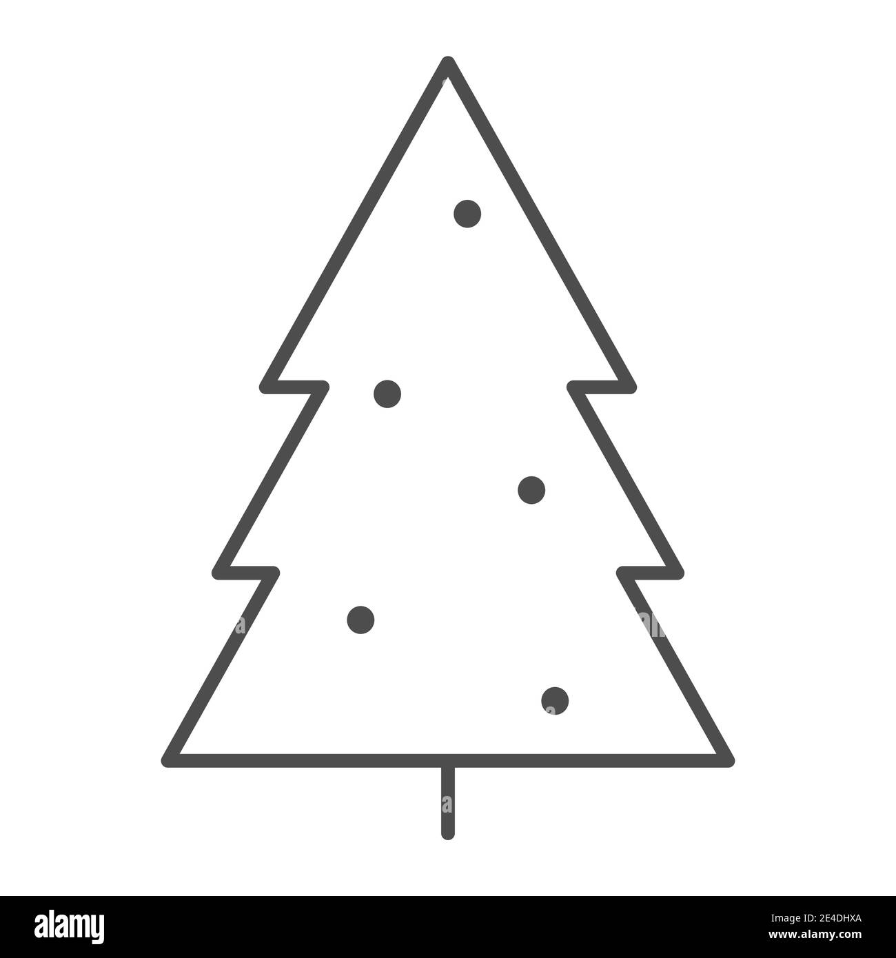 Icône de ligne mince d'arbre de Christmass. Illustration vectorielle sapin isolée sur blanc. Décoration de Noël design de style contour, conçu pour le Web et l'application. SPE 10 Illustration de Vecteur