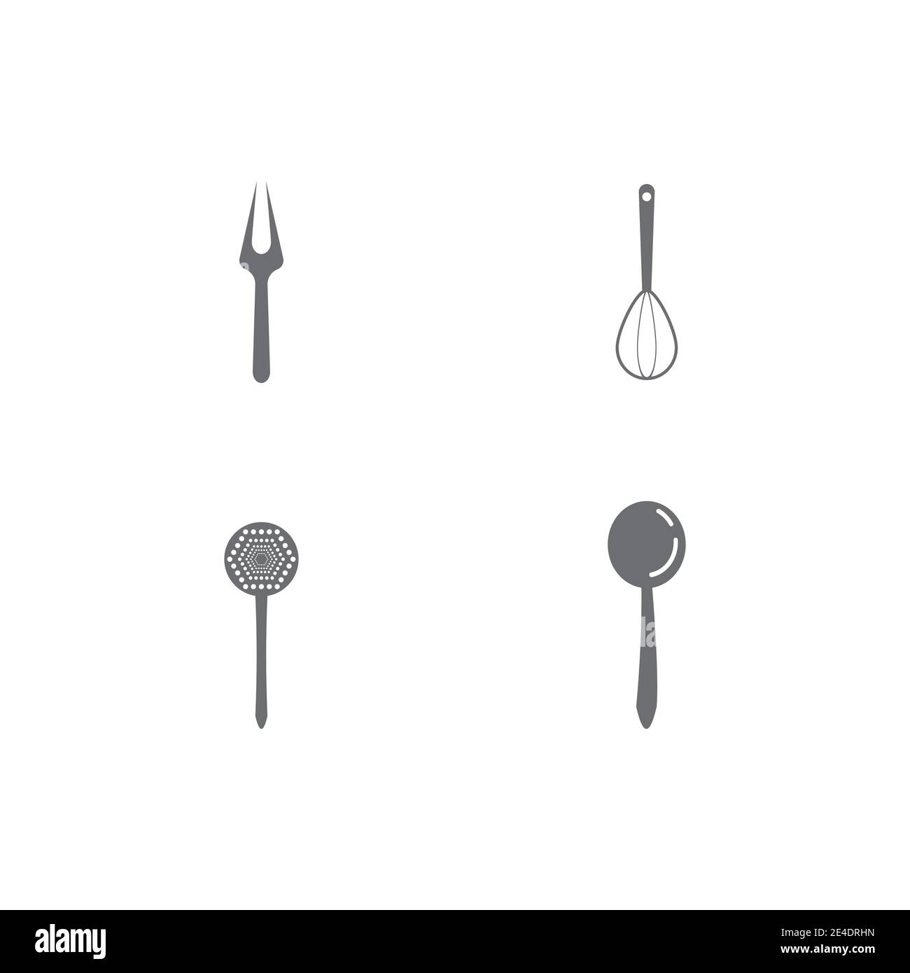 Ensemble cuisine icône outils de cuisson motif vectoriel plat Illustration de Vecteur