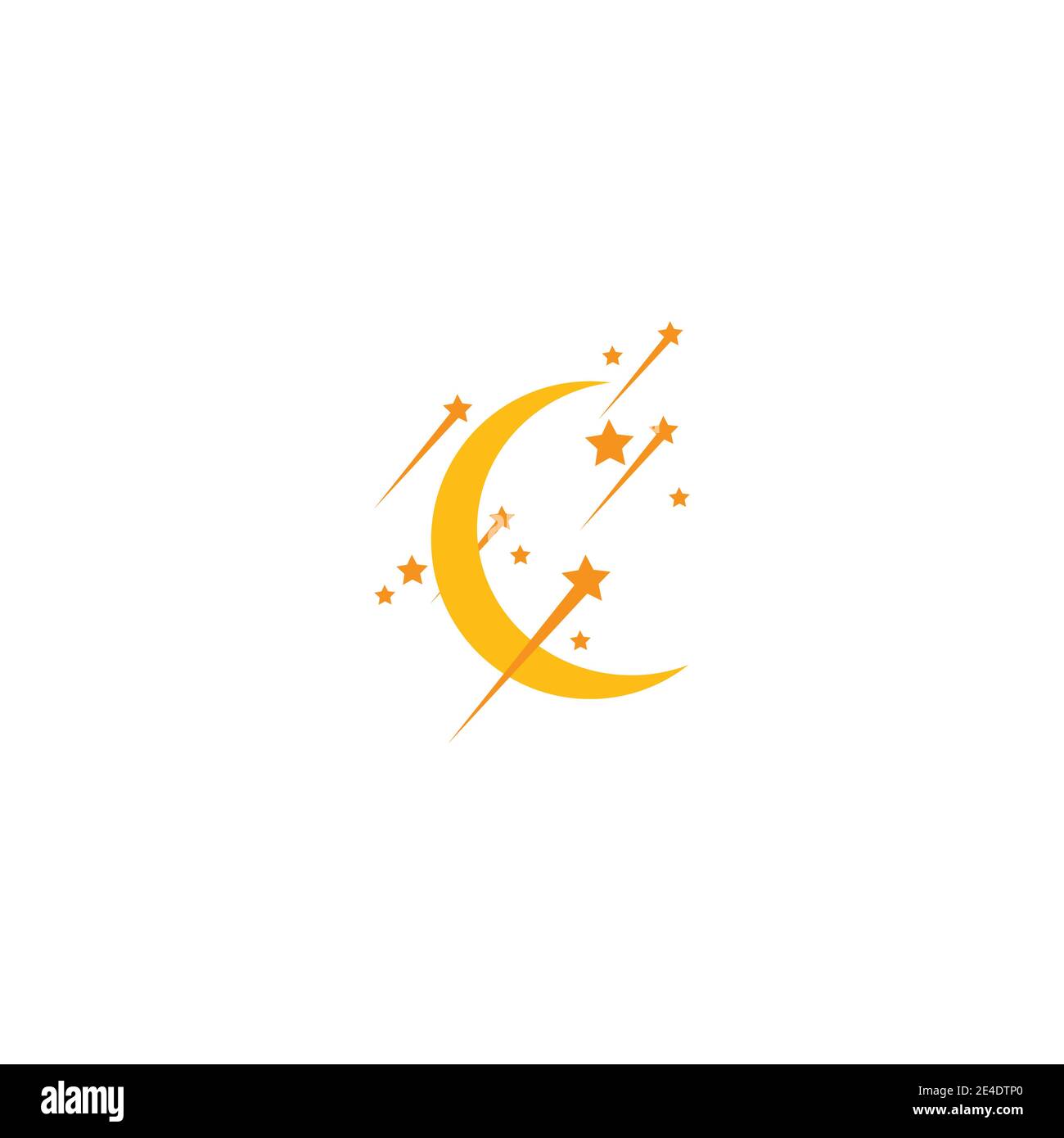 Modèle vectoriel d'illustration avec logo étoile et lune Illustration de Vecteur
