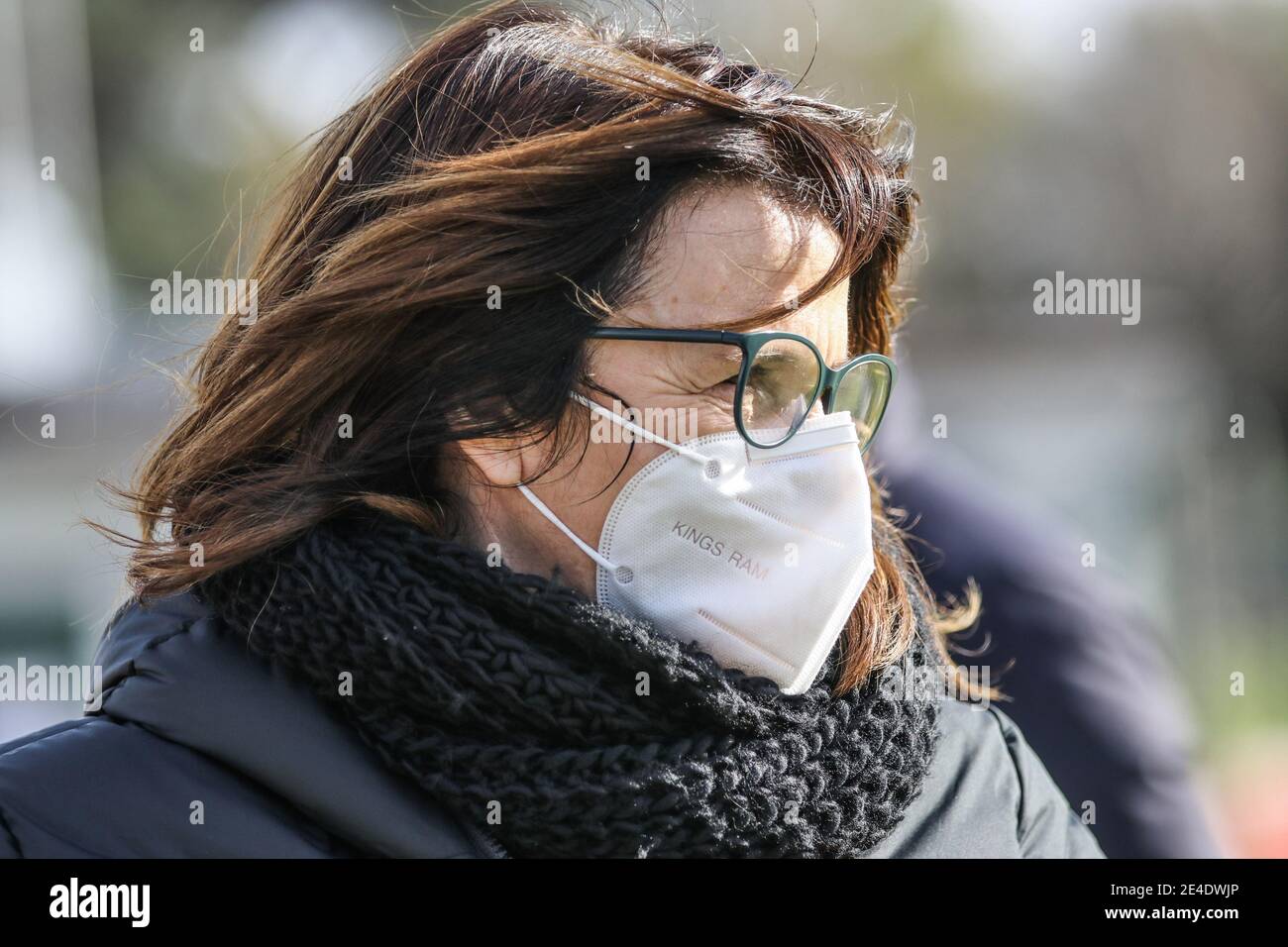 Rome, Italie. 23 janvier 2021. Rome, Italie, Tre Fontane Stadium, 23 janvier 2021, entraîneur Elisabetta Bavagnoli (COMME Roma) pendant AS Roma vs US Sassuolo - football italien série A Women Match Credit: Simona Scarano/LPS/ZUMA Wire/Alamy Live News Banque D'Images