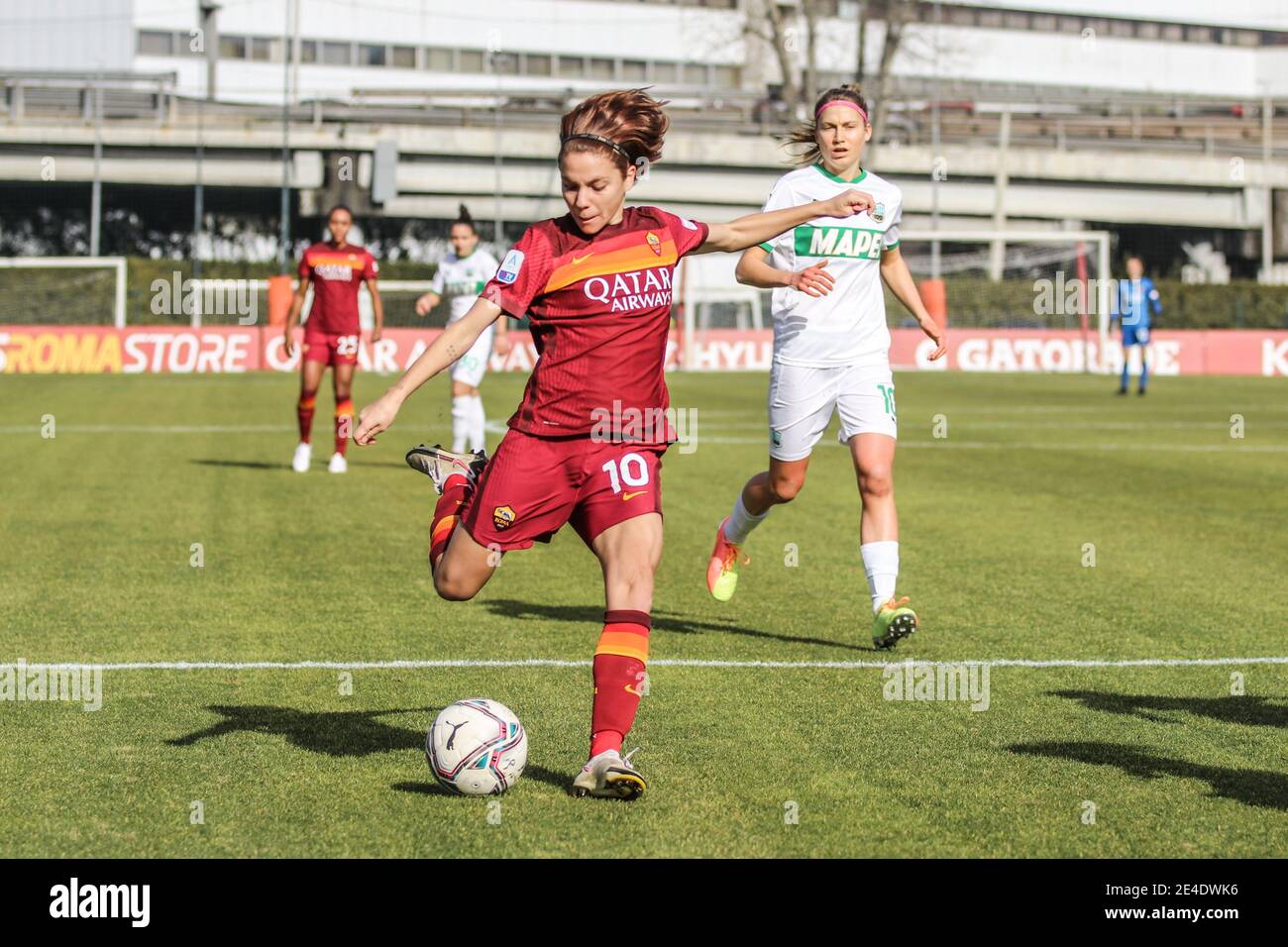 Rome, Italie. 23 janvier 2021. Rome, Italie, Tre Fontane Stadium, 23 janvier 2021, but Manuela Giugliano ( COMME Roma ) pendant AS Roma vs US Sassuolo - football italien série A Women Match Credit: Simona Scarano/LPS/ZUMA Wire/Alamy Live News Banque D'Images