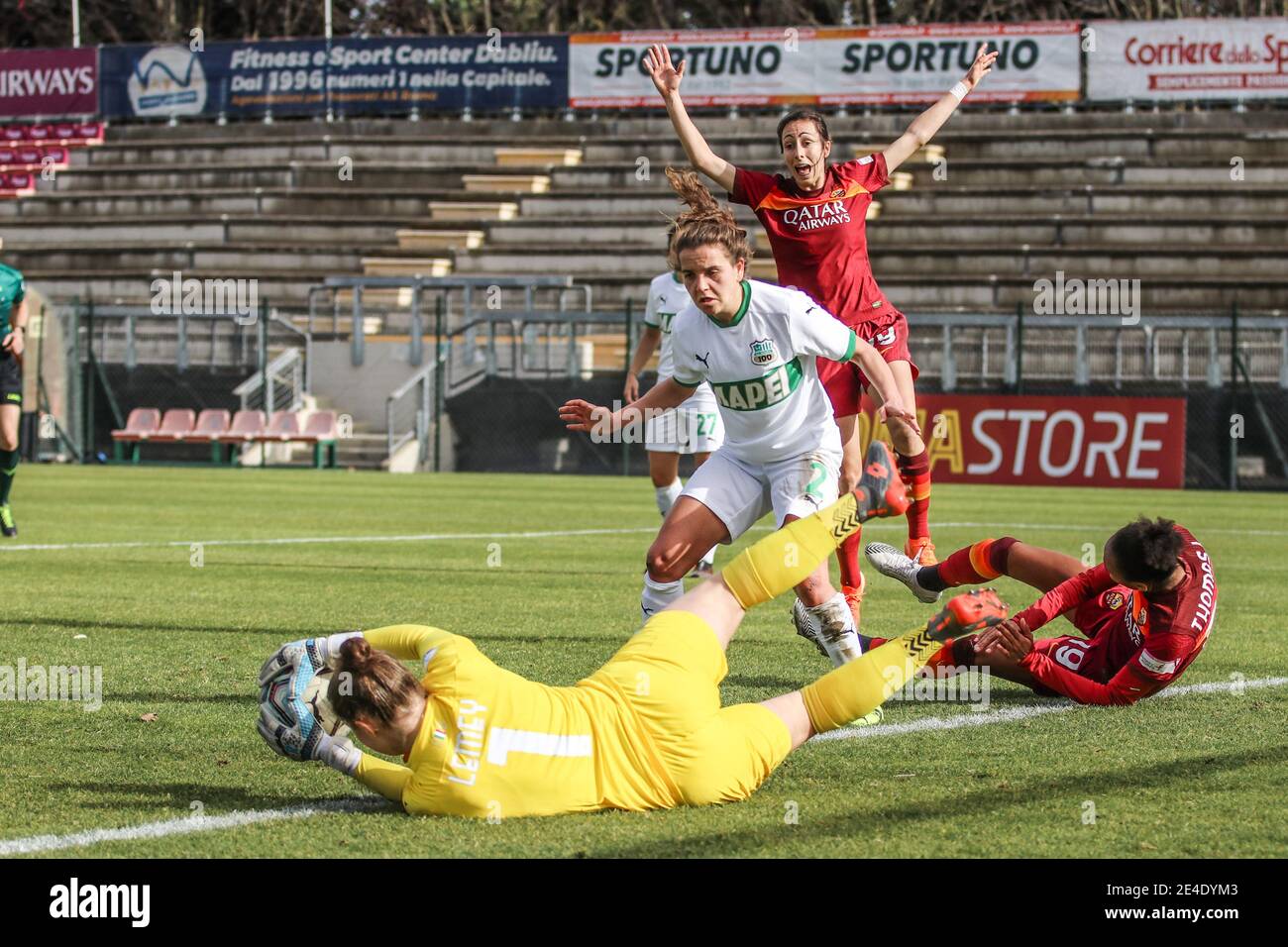 Rome, Italie. 23 janvier 2021. Rome, Italie, Tre Fontane Stadium, 23 janvier 2021, Parade Diede Lemey (Sassuolo) pendant AS Roma vs US Sassuolo - football italien série A Women Match Credit: Simona Scarano/LPS/ZUMA Wire/Alay Live News Banque D'Images