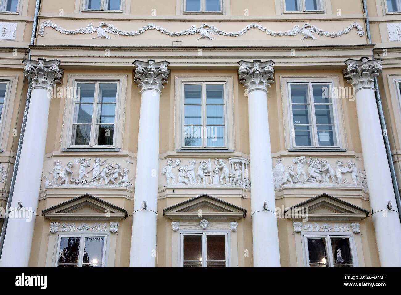 Architecture Biedermeier de la Maison Souvan à Ljubljana Banque D'Images