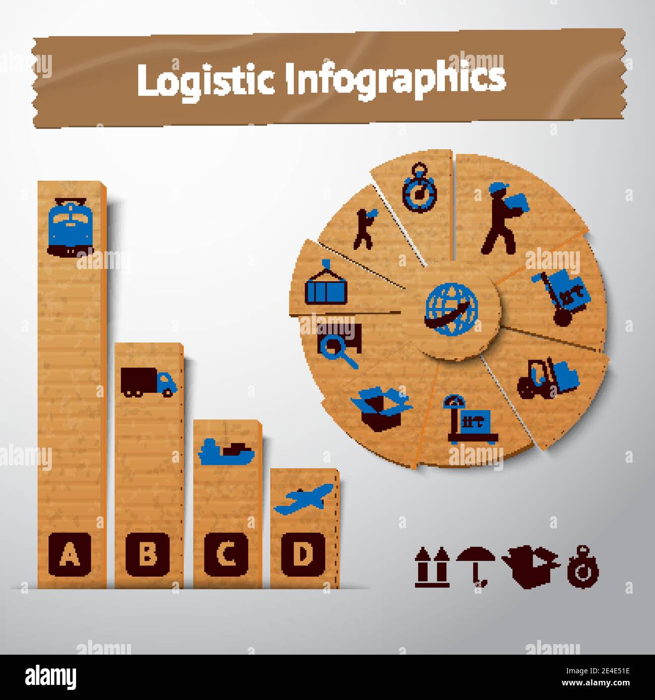 Service de transport logistique des infographies en carton pour ...
