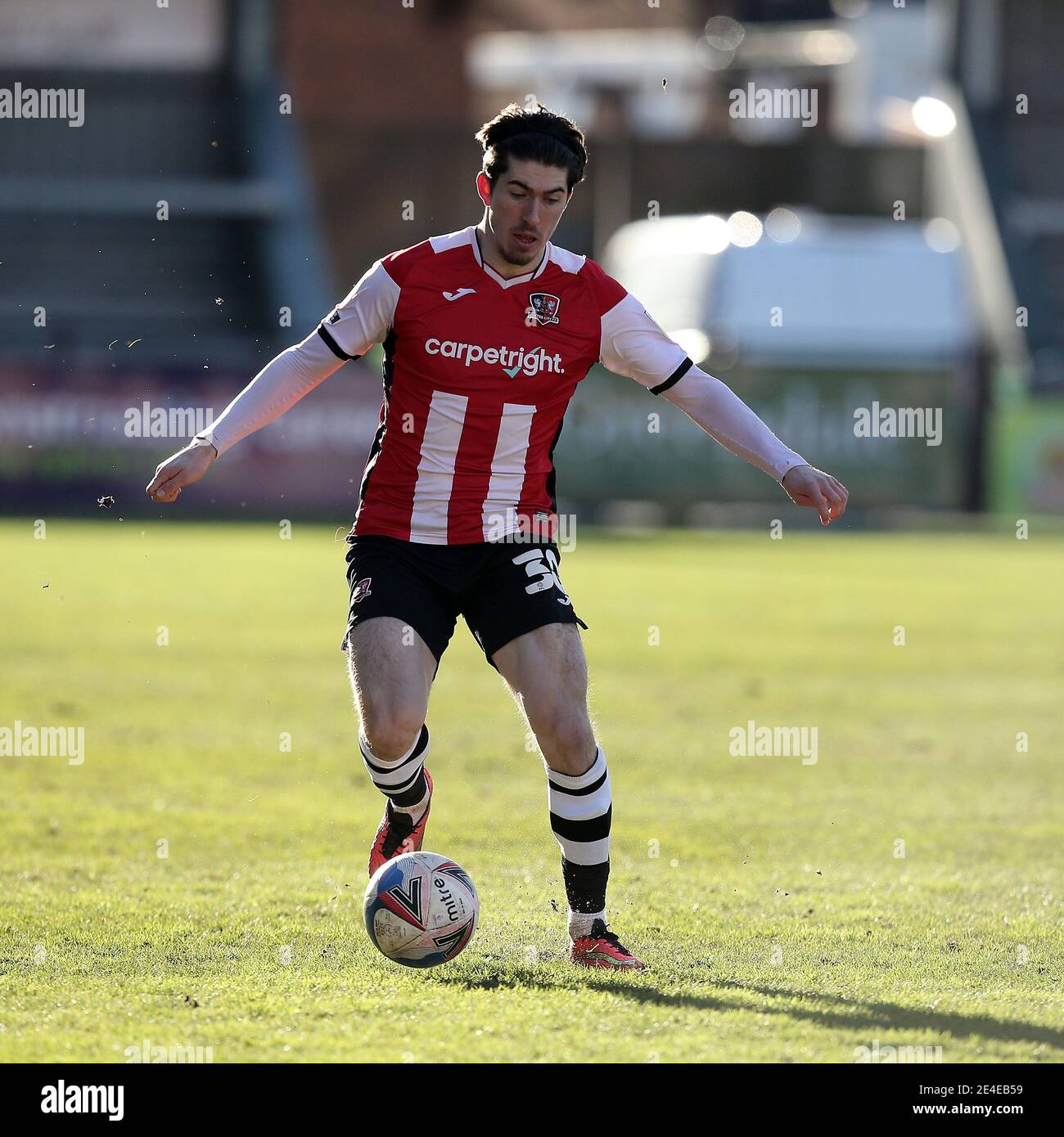 Exeter, Royaume-Uni. 23 janvier 2021. Joshua Key de la ville d'Exeter lors de la Sky Bet League 2 derrière des portes fermées, match entre la ville d'Exeter et Stevenage au parc St James' Park, Exeter, Angleterre, le 23 janvier 2021. Photo de Dave Peters/Prime Media Images. Crédit : Prime Media Images/Alamy Live News Banque D'Images
