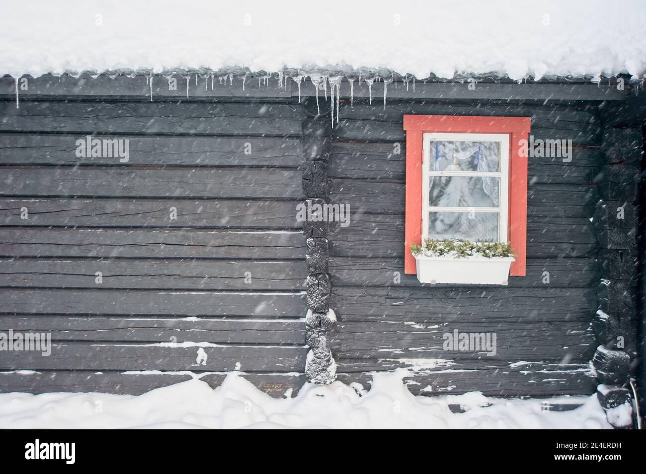 Belles scènes d'hiver lors d'un voyage de ski à Vemdalen in Jämtland, Suède Banque D'Images