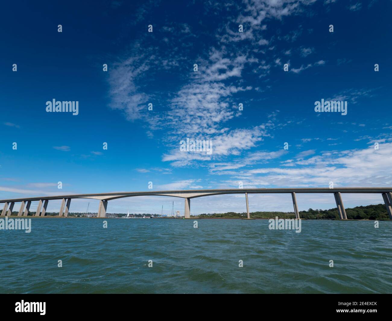 Europe, Royaume-Uni, Angleterre, Suffolk, pont River Orwell A14 Banque D'Images