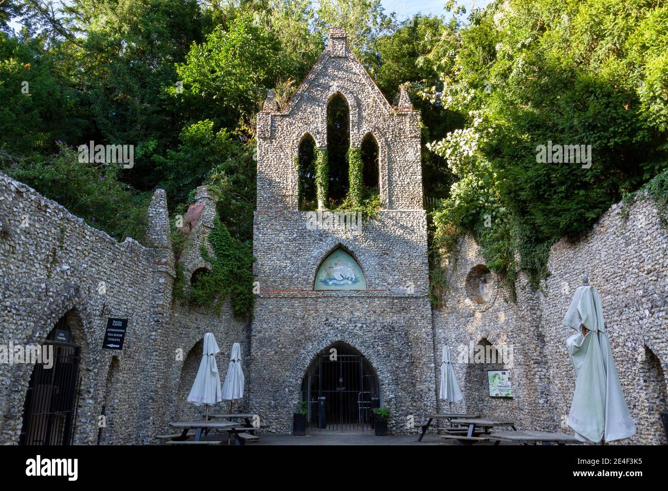 The Hellfire Caves (West Wycombe Caves), un réseau de grottes de craie et de silex artificielles, Buckinghamshire, Royaume-Uni. Banque D'Images