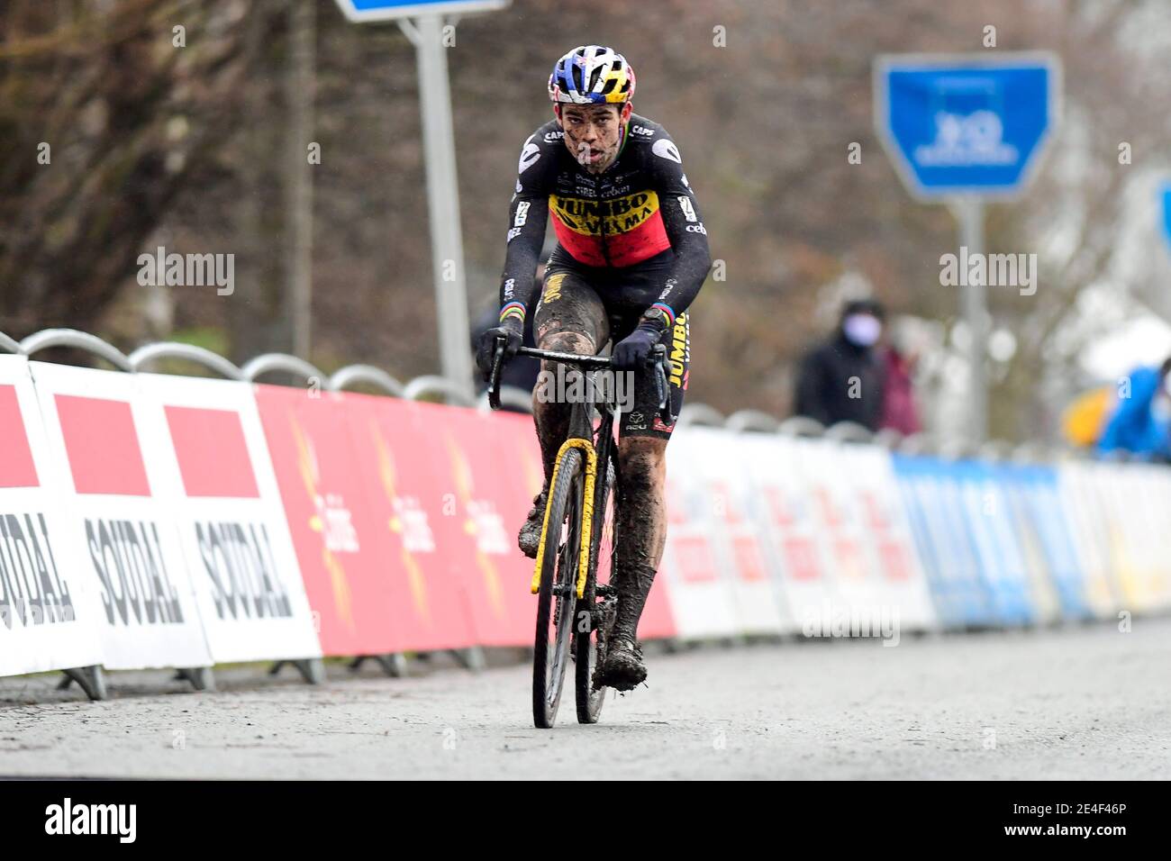 HAMME, BELGIQUE - JANVIER 23: Wout van Aert pendant le Cyclocross -  Flandriencross le 23 janvier 2021 à Hamme, Belgique (photo de Jos  Kafoe/Orange Pictures/Alay Live News Photo Stock - Alamy