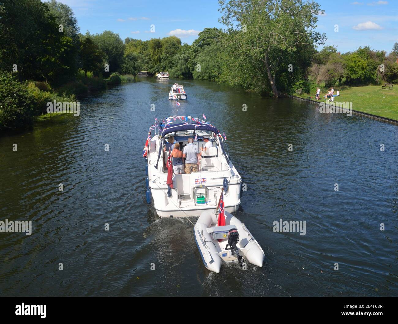 Faites des croisières sur la rivière Ouse à St Neots. Banque D'Images