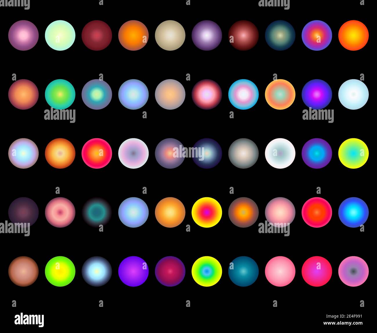 Jeu de dégradés ronds avec arrière-plans abstraits modernes. Couvertures fluides colorées pour calendrier, brochure, invitation, cartes. Illustration de Vecteur
