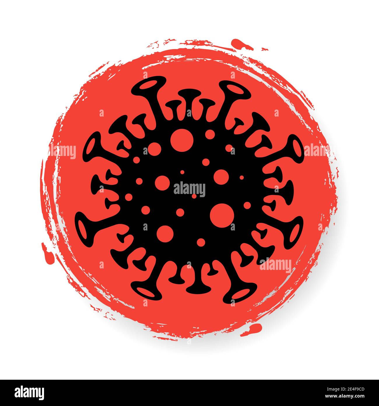 Bactéries coronavirus Cell Icon, 2019-nCoV, Covid-2019, Covid-19 bactéries coronavirus nouvelles. Pas d'infection et Arrêter les concepts du coronavirus. Vecteur isolé Illustration de Vecteur