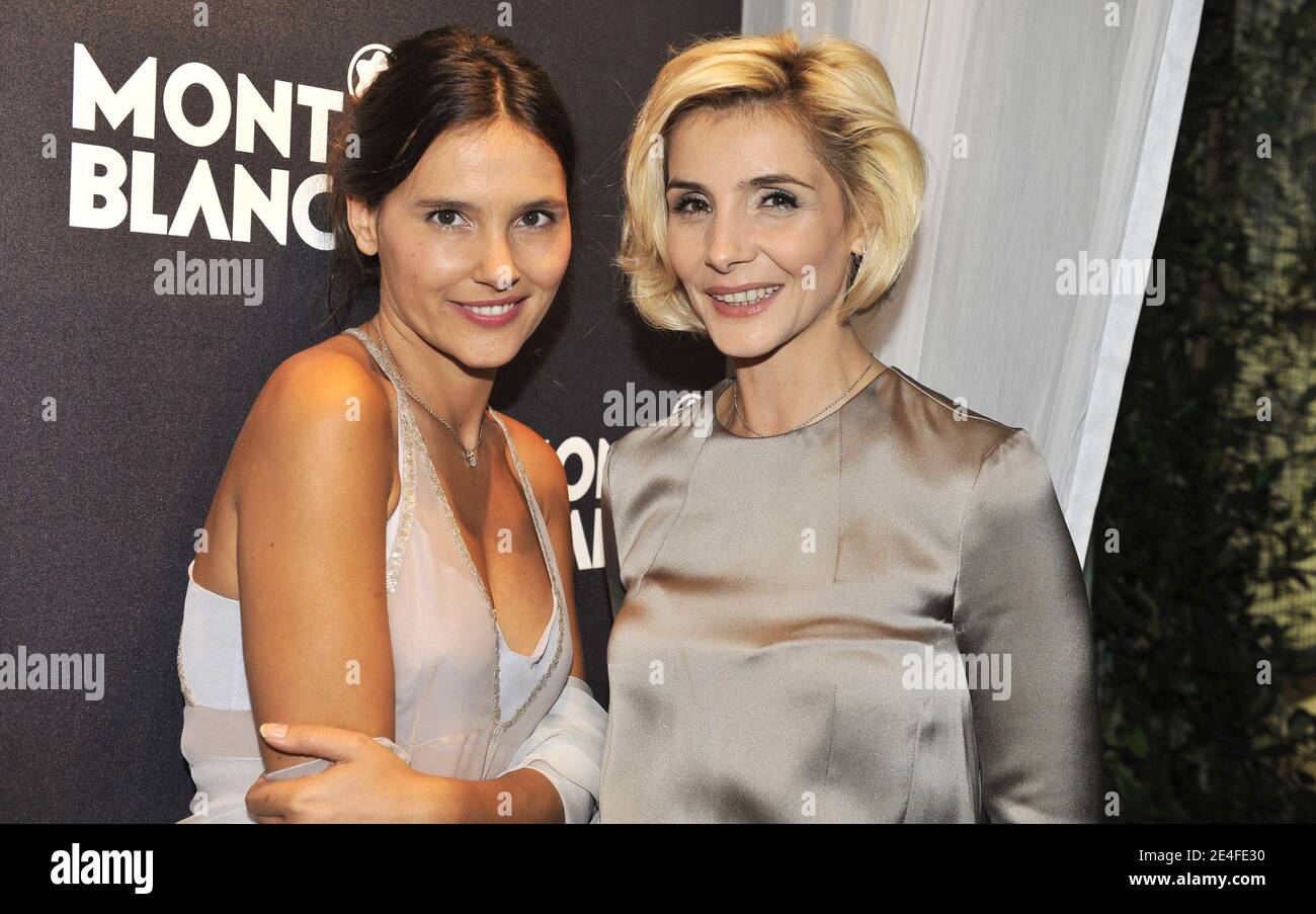 Virginie Ledoyen et Clotilde Courau assistent au cocktail de lancement de la boutique phare de Montblanc Paris, à Paris, le 1er octobre 2009. Photo de Christophe Guibbbaud/ABACAPRESS.COM Banque D'Images