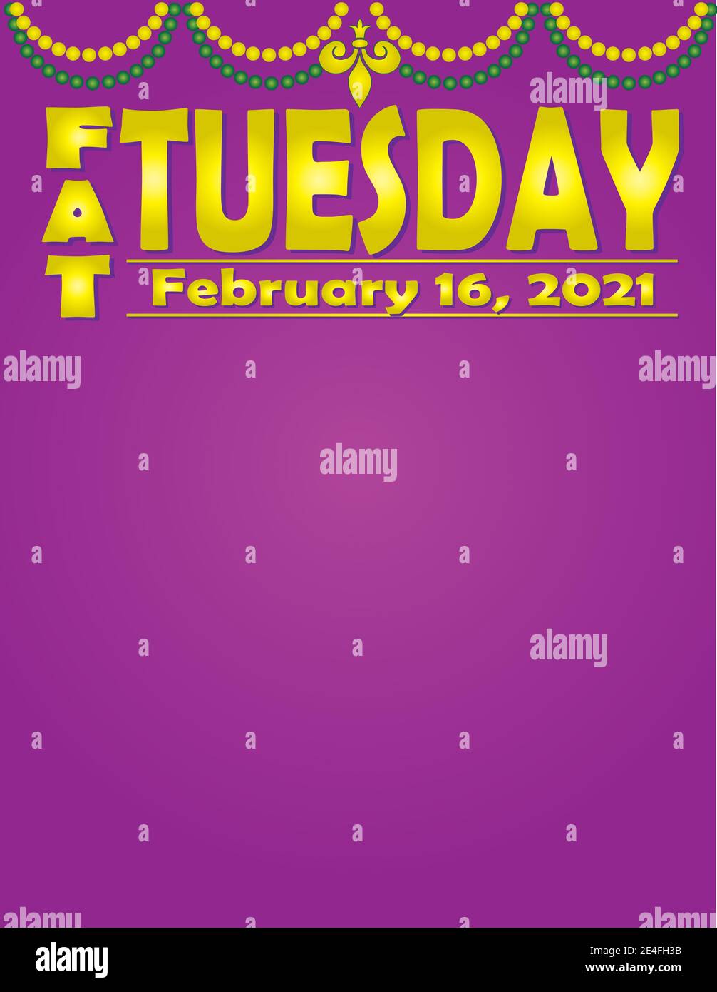 Mardi gras gras Mardi 2021 février Banque D'Images