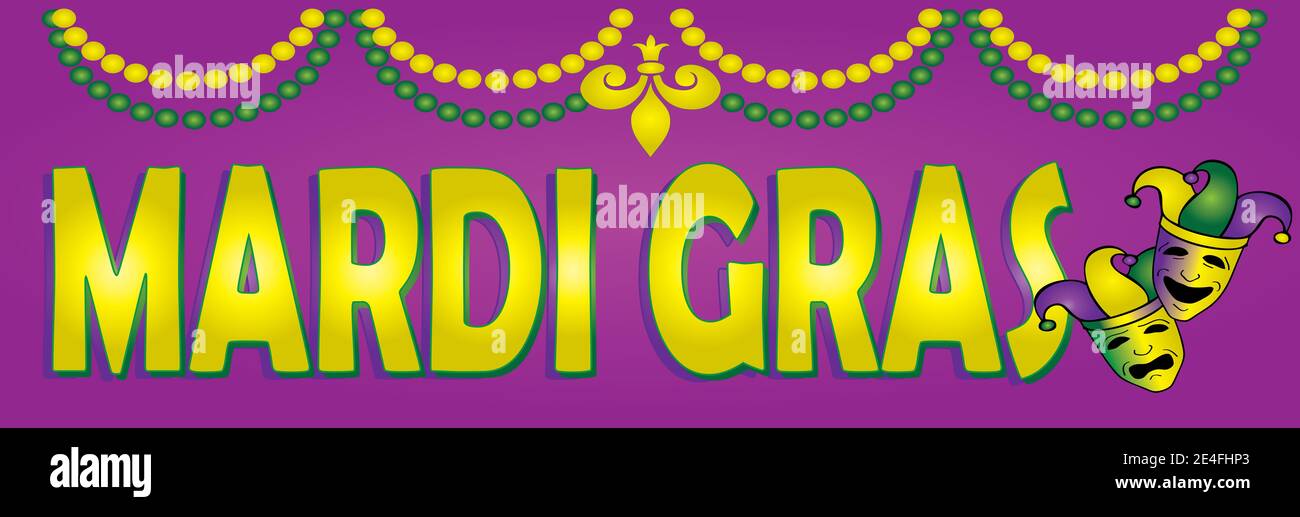 Fond violet Mardi gras Banque D'Images