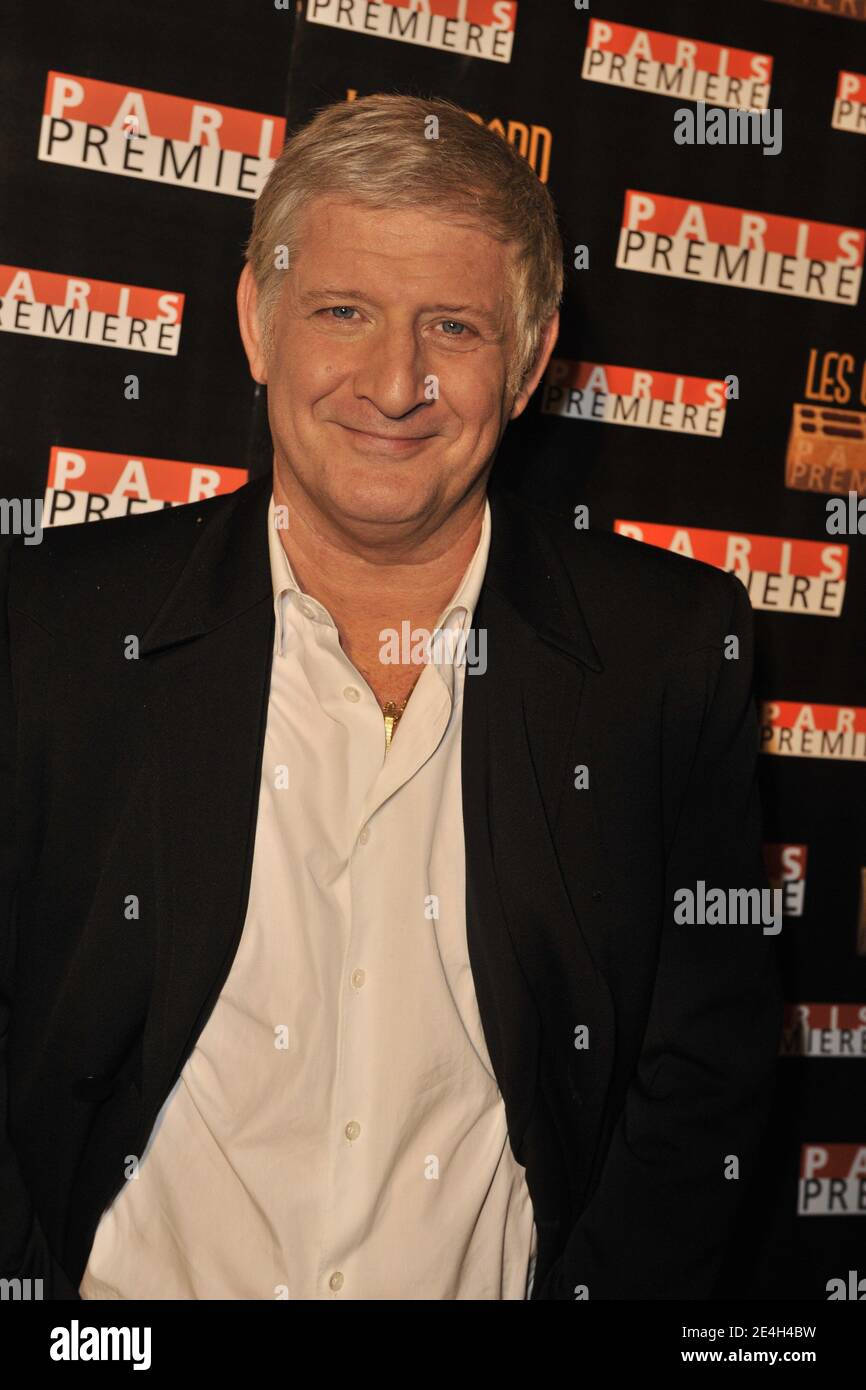 EXCLUSIF. Patrick Sébastien lors de la 4e cérémonie « Gerard de la télévision » qui s'est tenue au Théâtre Michel à Paris, France, le 7 décembre 2009. Ce spectacle paradique récompense le pire de la télévision française. Photo de Christophe Guibbbaud/ABACAPRESS.COM Banque D'Images
