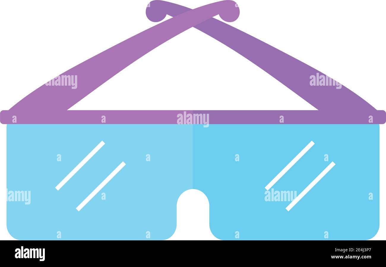 lunettes de protection pour la chimie science illustration vectorielle de style plat Illustration de Vecteur
