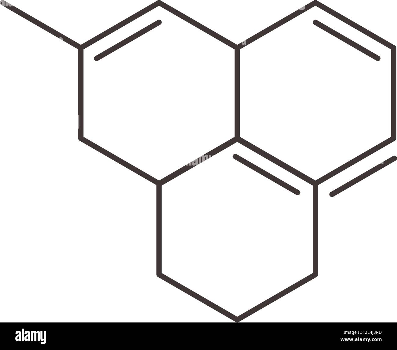 illustration d'un vecteur de type ligne de la science de la molécule de structure chimique Illustration de Vecteur