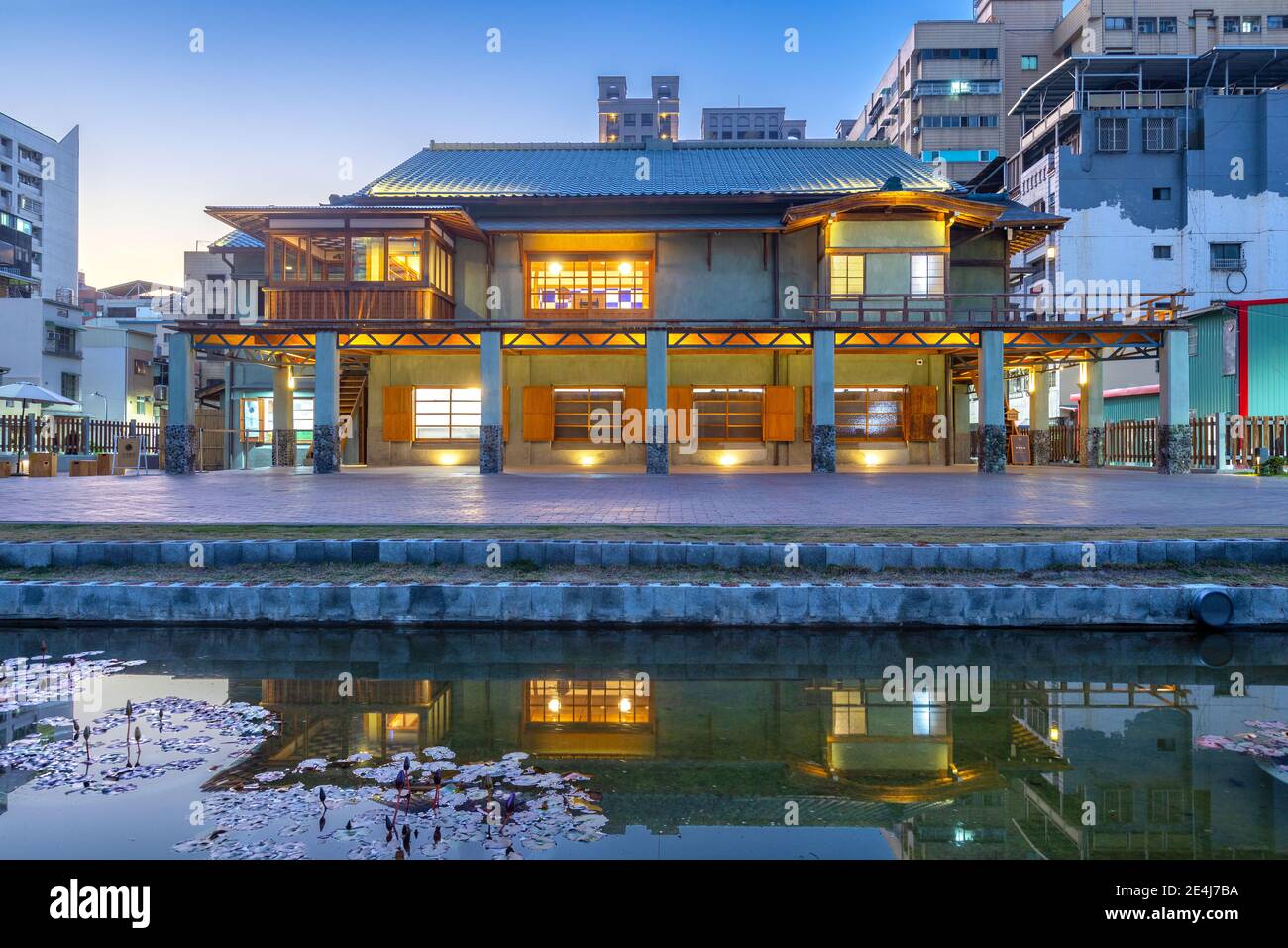 Villa Xiaoyao, une structure récemment restaurée construite pendant l'ère coloniale japonaise (1895-1945) à Kaohsiung. L'annonce du gouvernement comme construction historique Banque D'Images