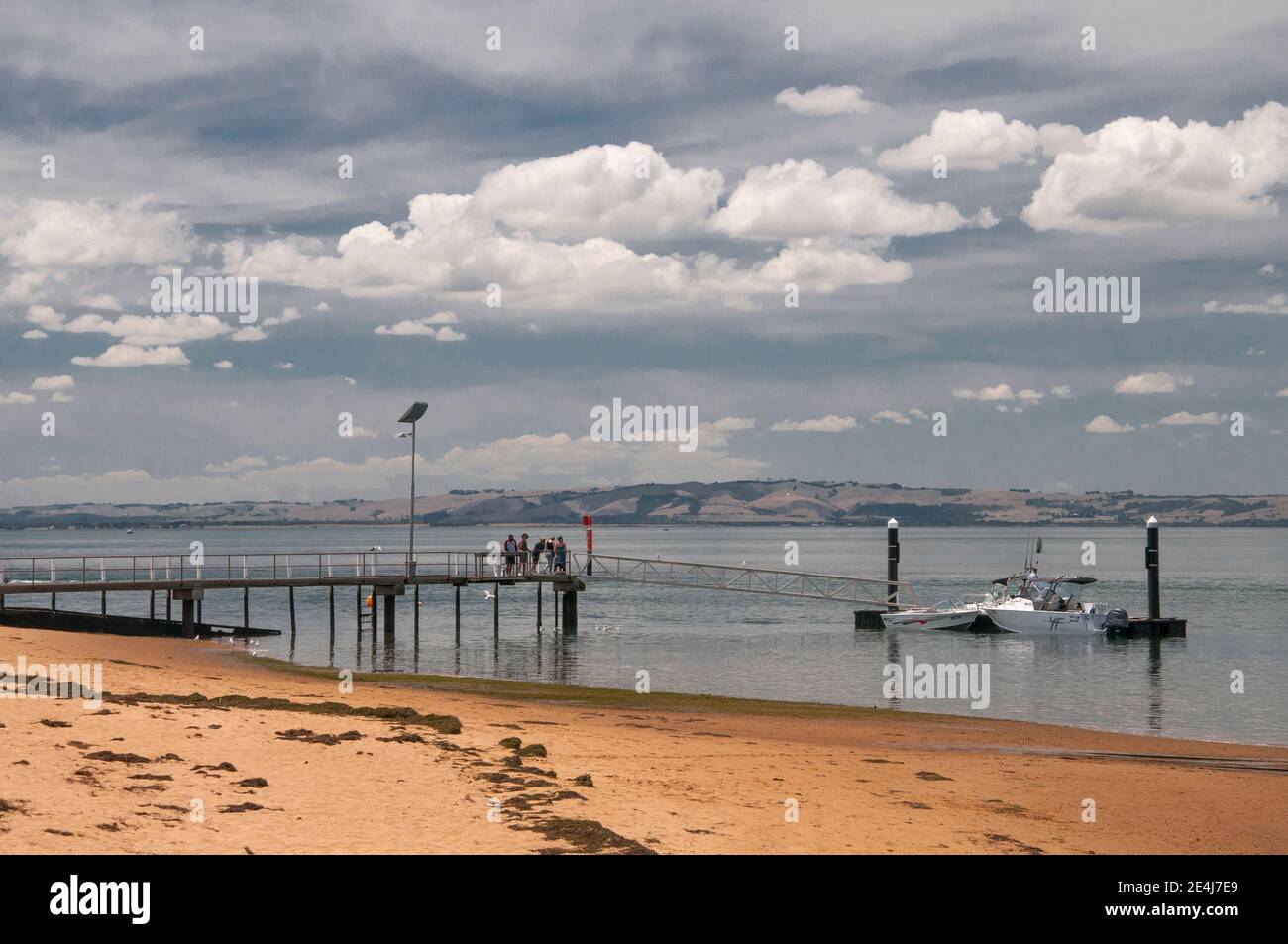 Vacances d'été en bord de mer à Rhyll, Phillip Island, Victoria, Australie Banque D'Images