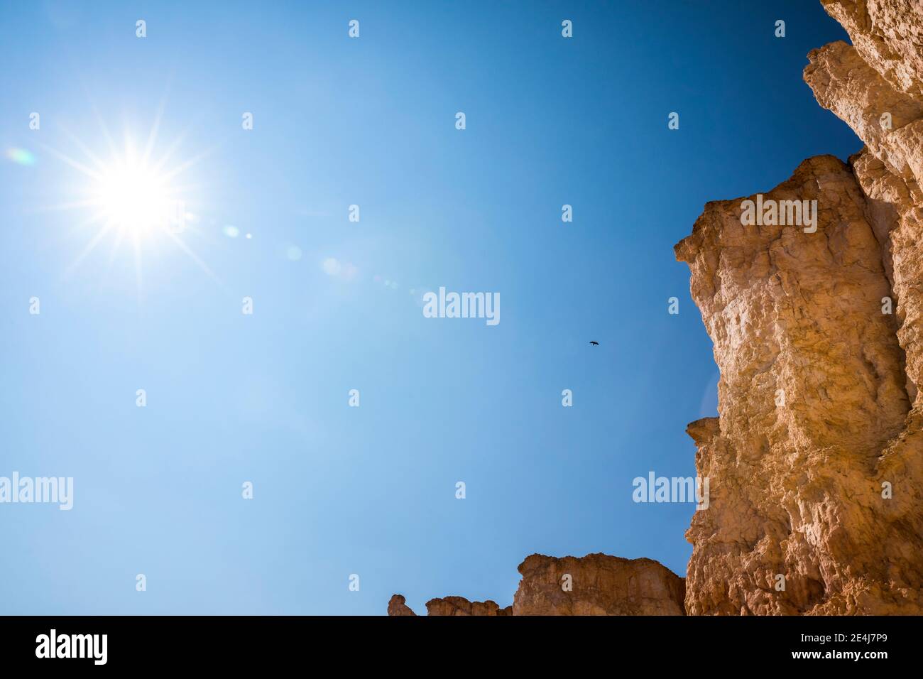 Jais, soleil et ciel bleu. Parc national de Bryce Canyon, Utah, États-Unis. Banque D'Images