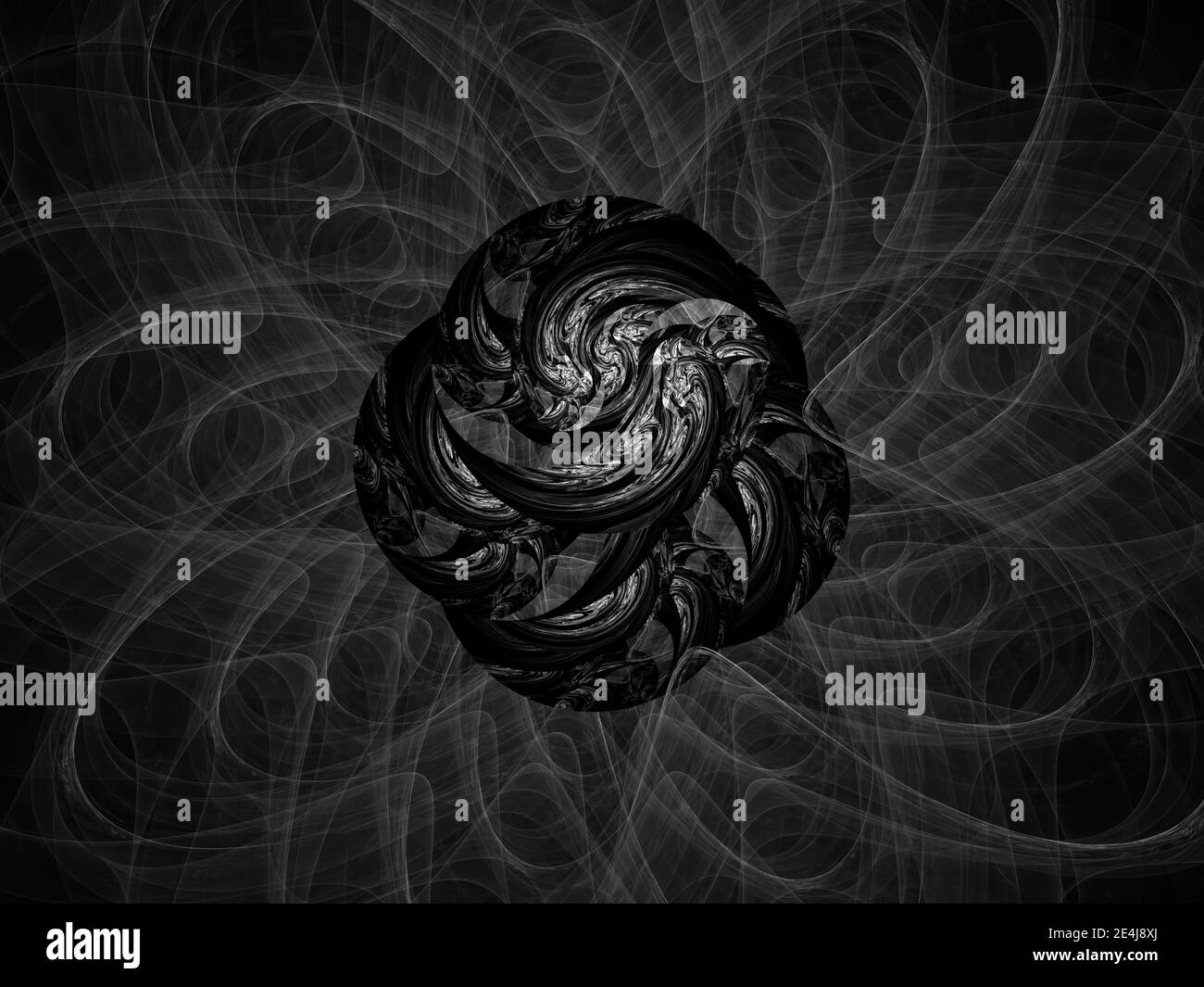 surréaliste futuriste numérique 3d design art abstrait arrière-plan fractal illustration pour la méditation et la décoration de papier peint Banque D'Images