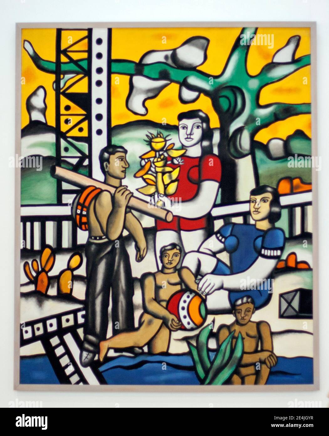 Musée national Fernand Leger. Fernand léger le campeur. Peinture Photo  Stock - Alamy