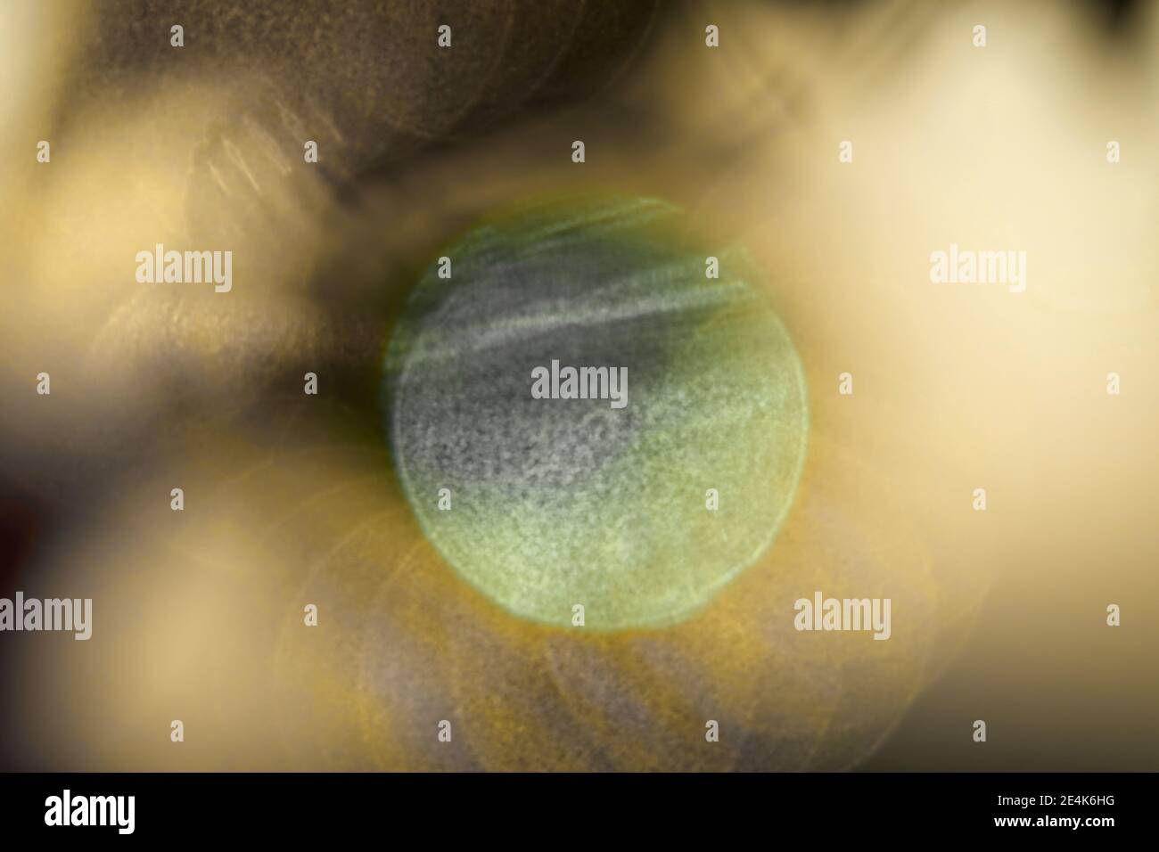 Arrière-plan abstrait avec des sphères de différentes couleurs et textures produites par des éclairs de lumière du soleil passant par une boule de cristal Banque D'Images