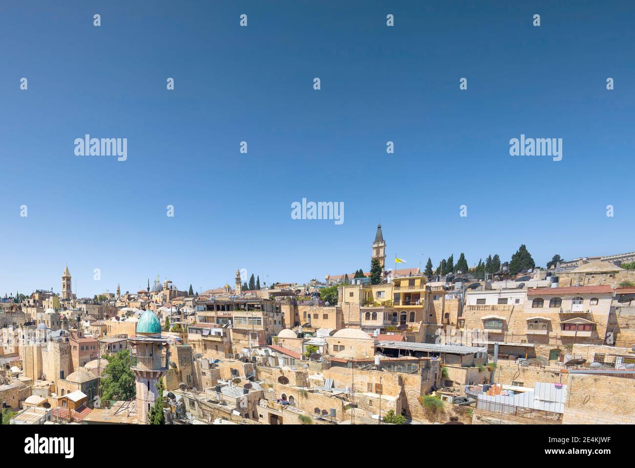 Jérusalem, Israël - vue panoramique de la vieille ville Banque D'Images