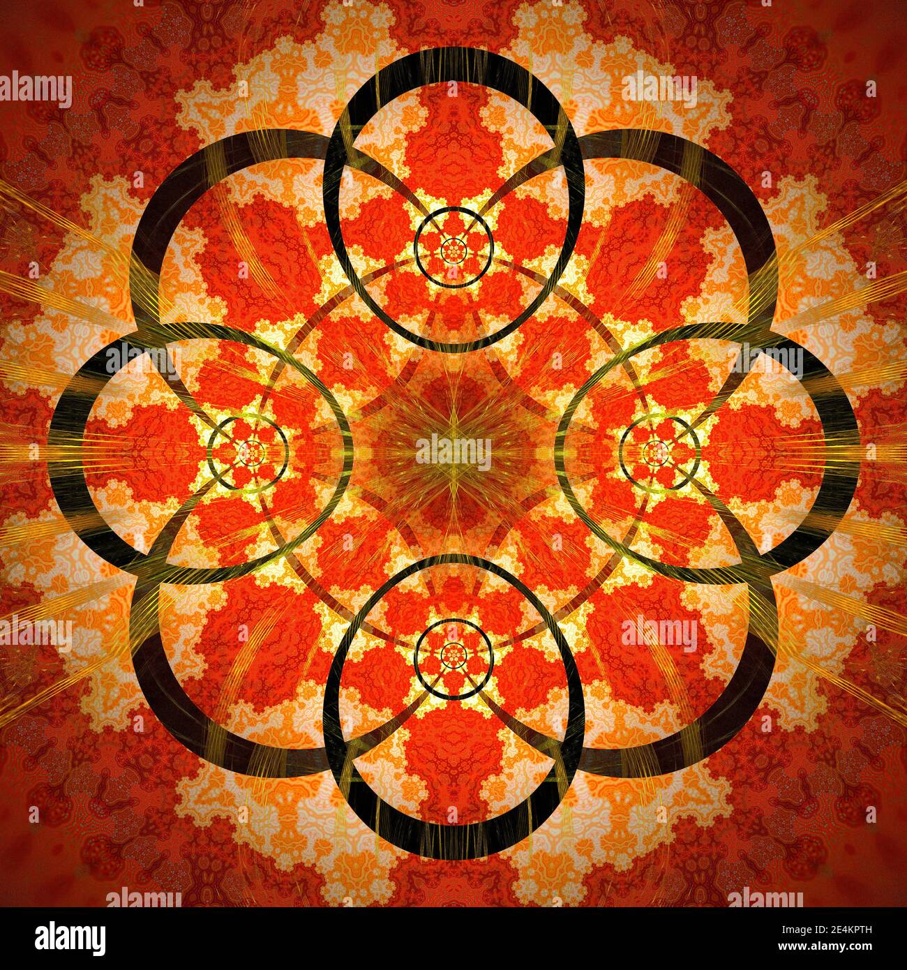 Art fractal flamme complexe Banque D'Images