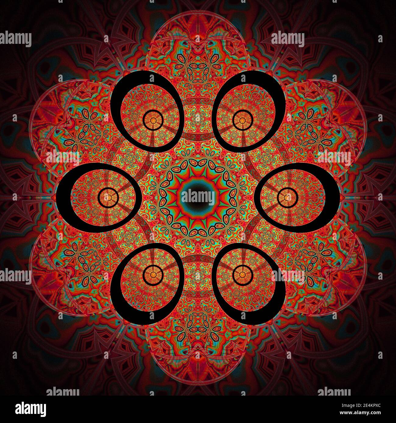 Flame Fractal - conception de fleurs Banque D'Images