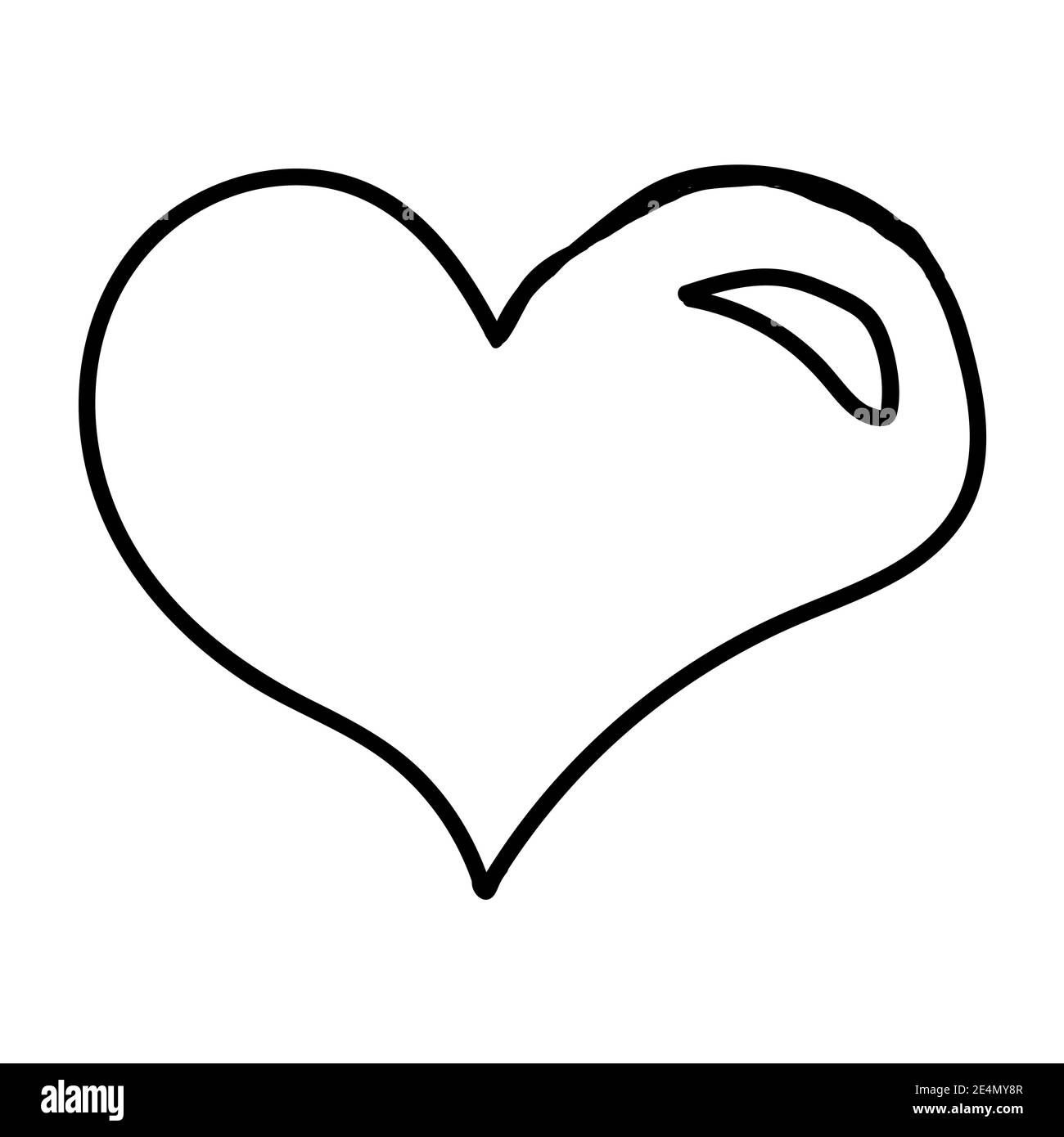 coeur symbole de l'amour sur fond blanc plat. Illustration vectorielle Illustration de Vecteur