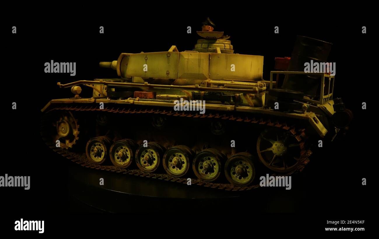 PZ.Kpfw.III Ausf.N / Panzer III Ausführung N mit Winterketten Modell im Maßstab 1:35 - Tank allemand III échelle de l'armée allemande 1:35 Banque D'Images