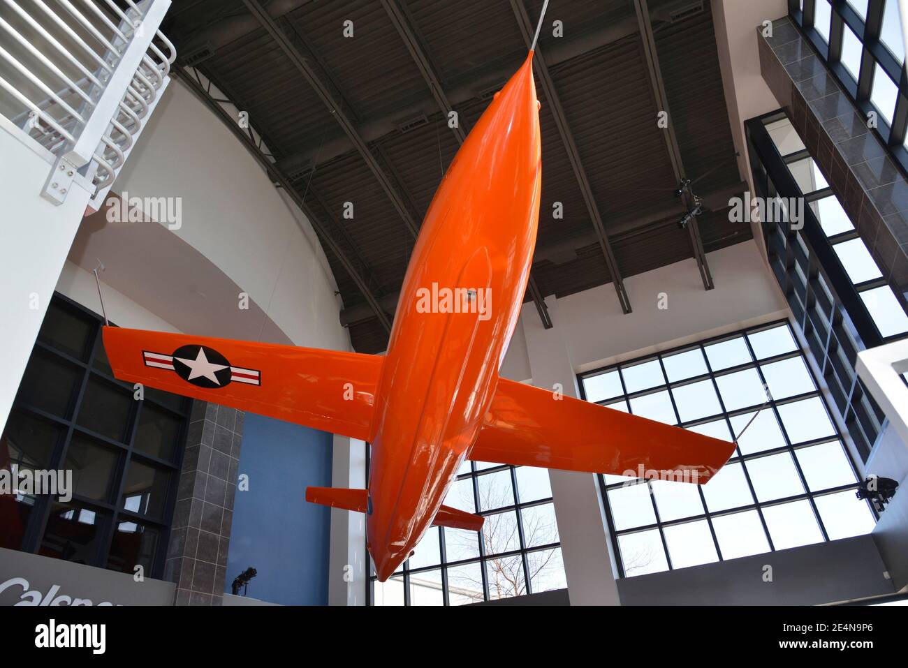 Réplique Bell X-1 Rocket Powered Aircraft au CALSPAN à Niagara Falls, New York. Banque D'Images