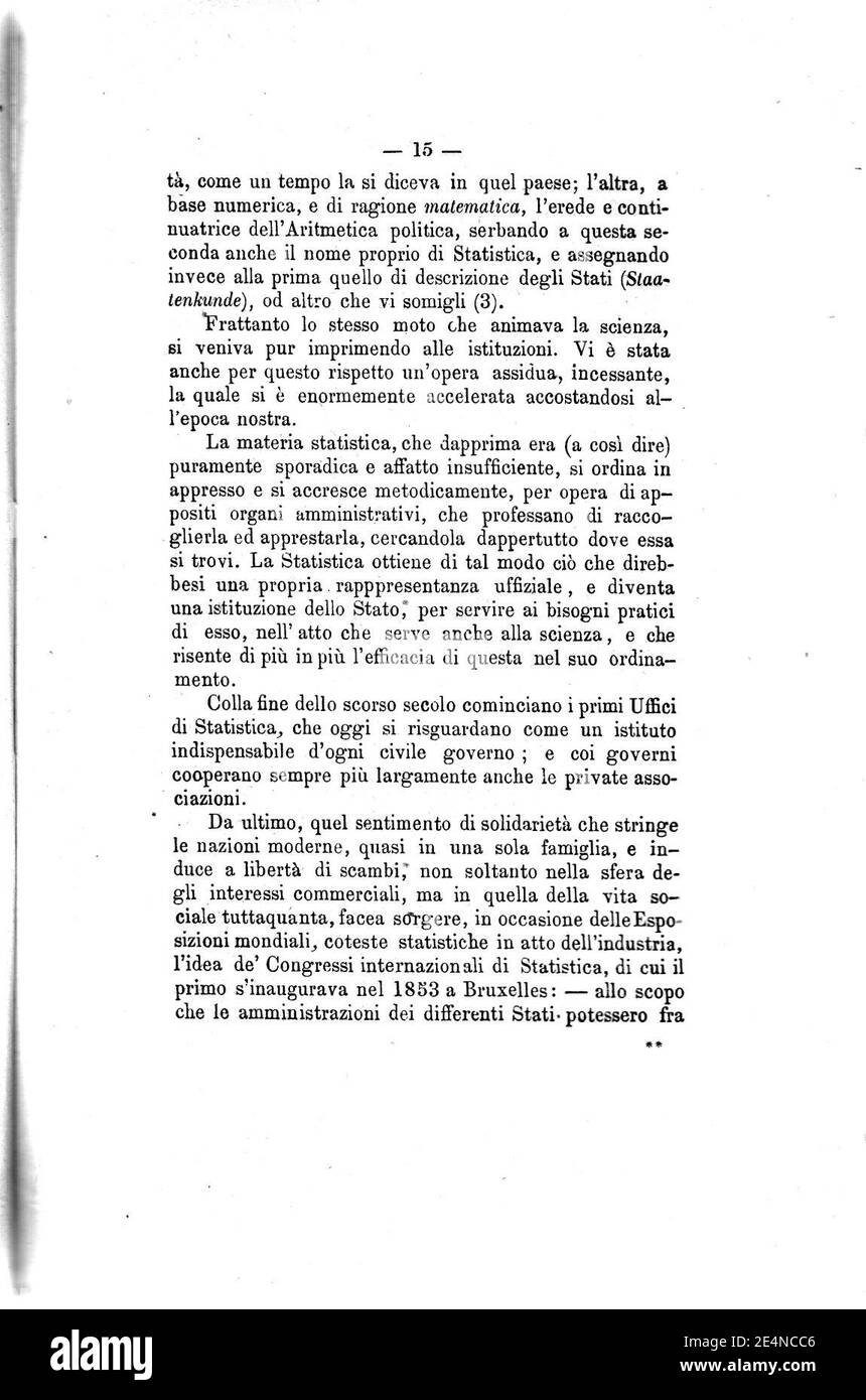 Messedaglia - la statistica e i suoi metodi 15. Banque D'Images