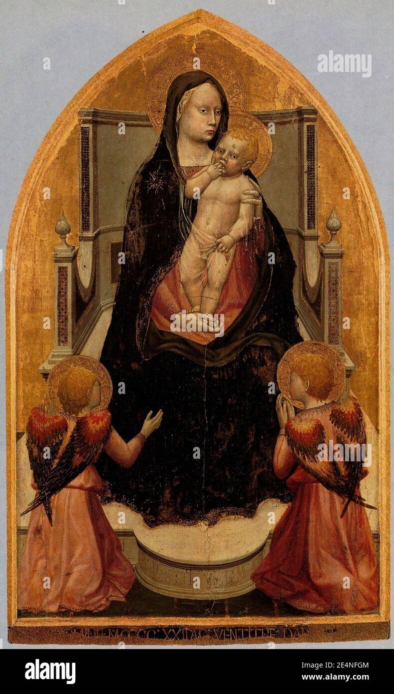Masaccio. Triptych San Giovenale. Panneau central. c.1422. 1. Triptych de San Giovenale. Panneau central. c.1422.. Banque D'Images