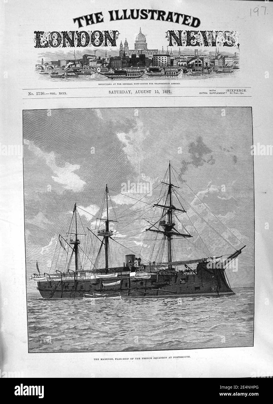Marengo (1869) a illustré London News. Banque D'Images