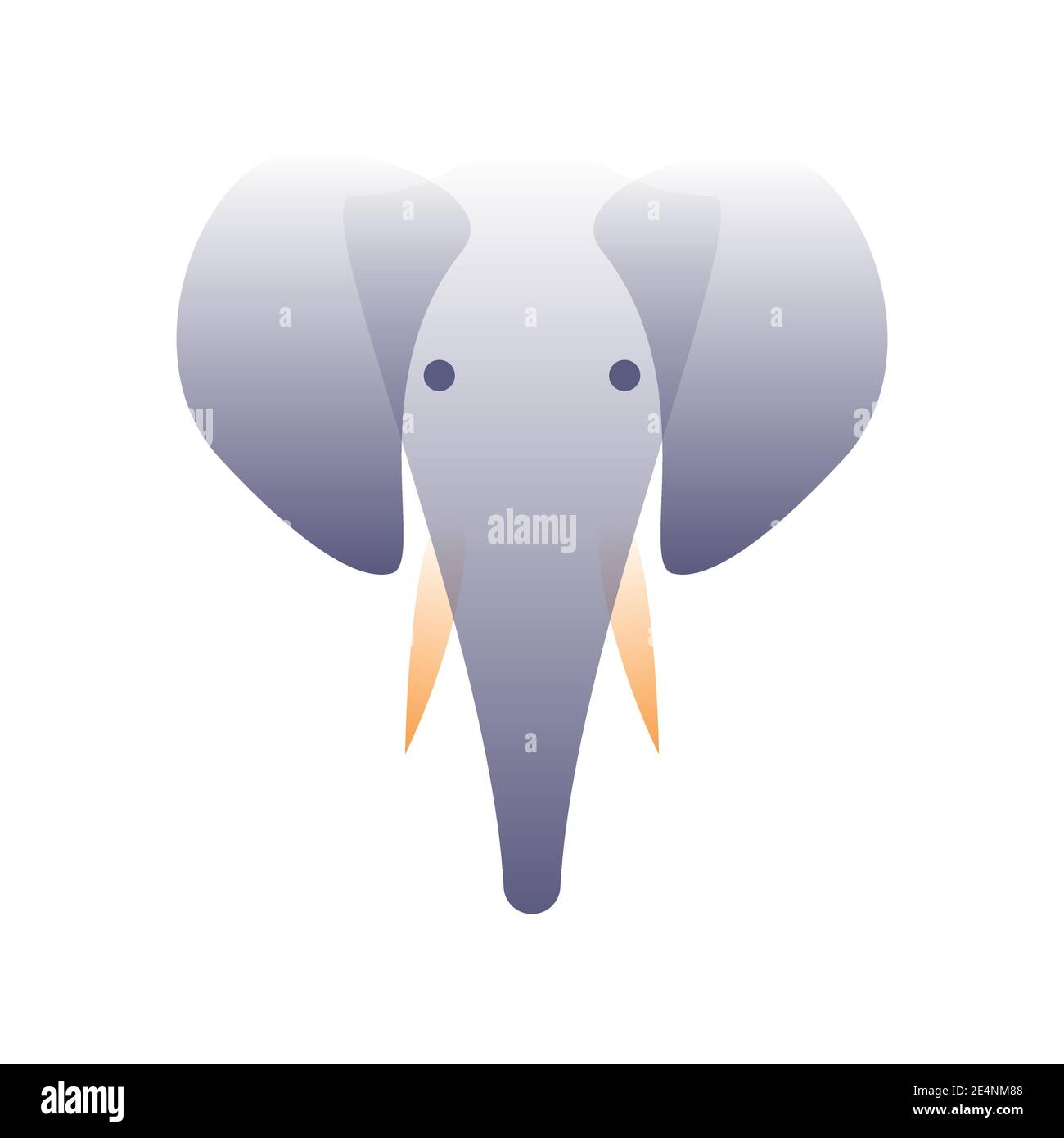 Éléphant vectoriel en dégradé. Art numérique Illustration de Vecteur